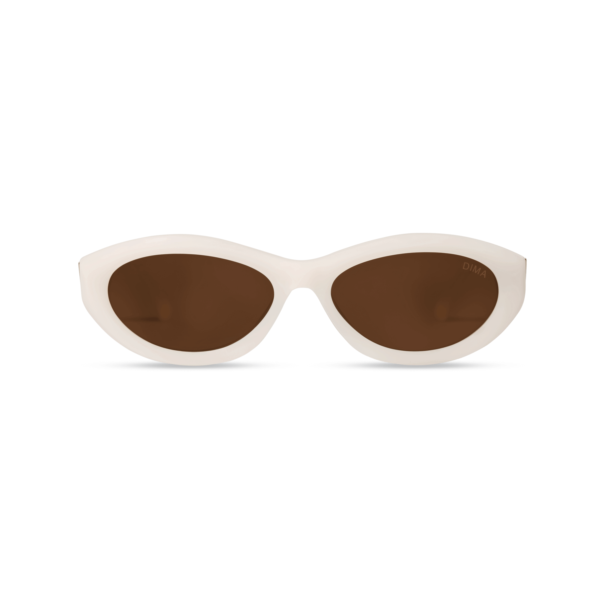 DIMA Eyewear Audra Milky White Frame Brown Lens 1