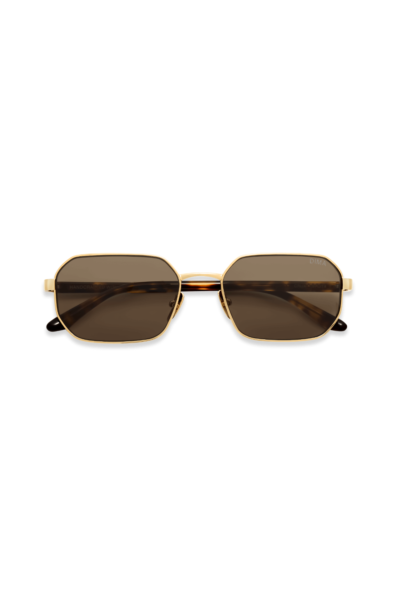 DIMA Eyewear Crux Gold Amber Tortoise Frame Brown Lens 2