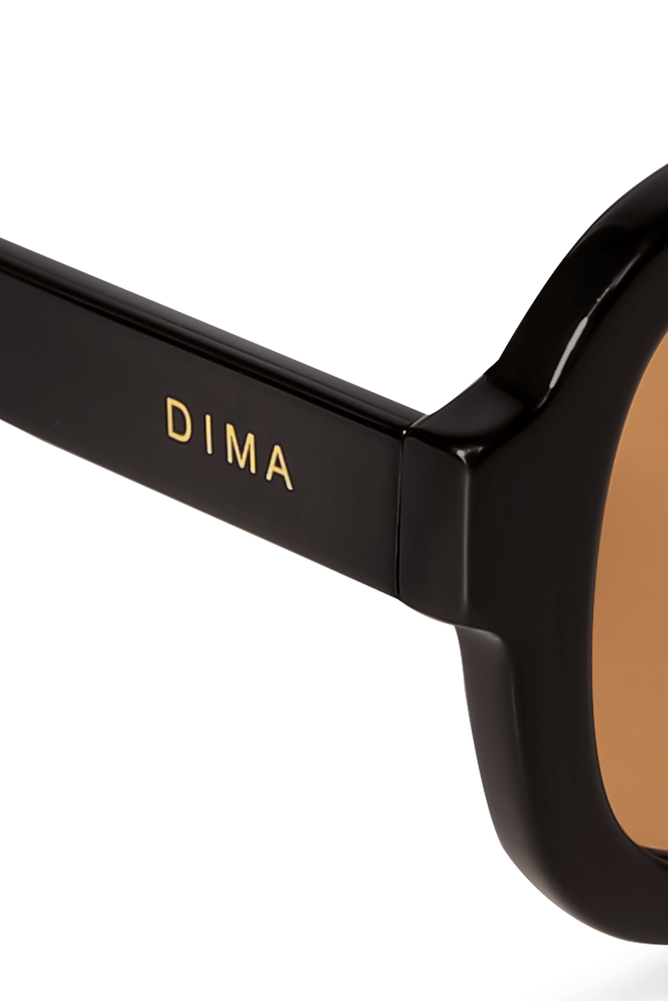 DIMA Eyewear Flare Black Frame Light Brown Lens 5