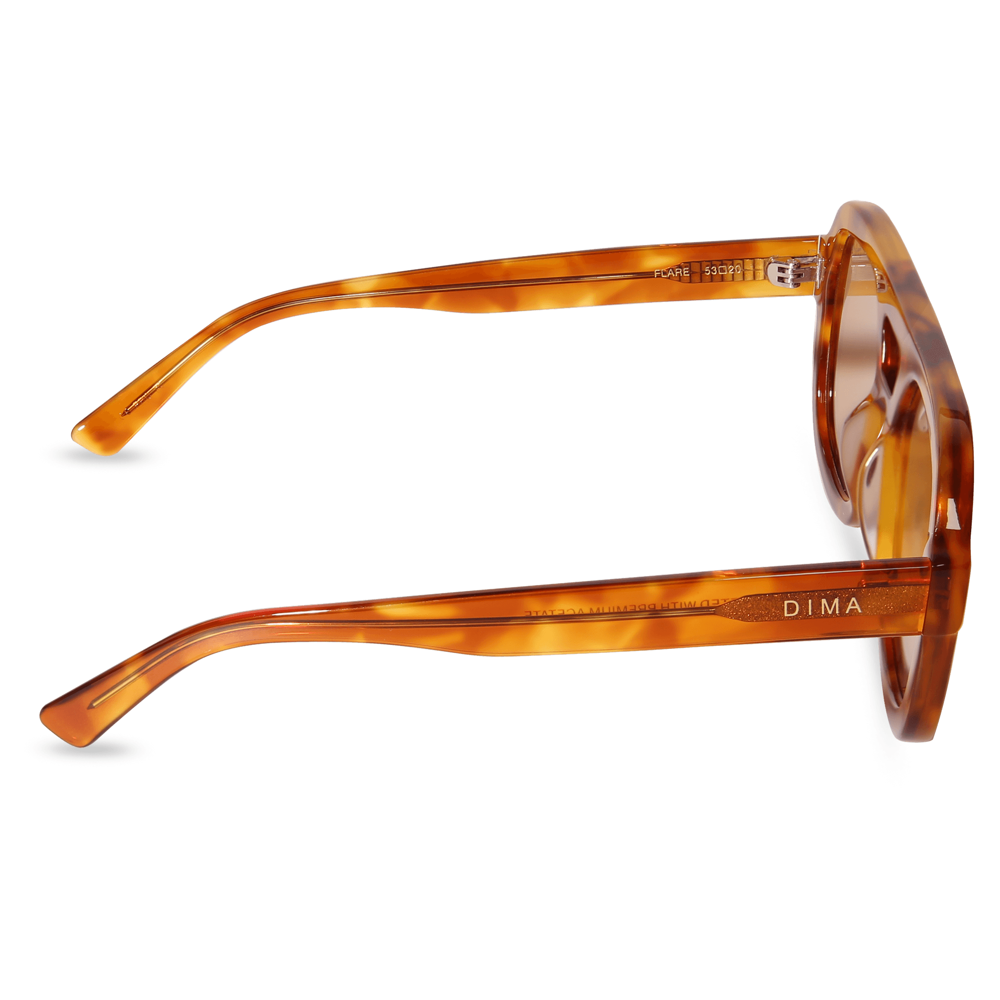 DIMA Eyewear Flare Havana Frame Yellow Lens 4