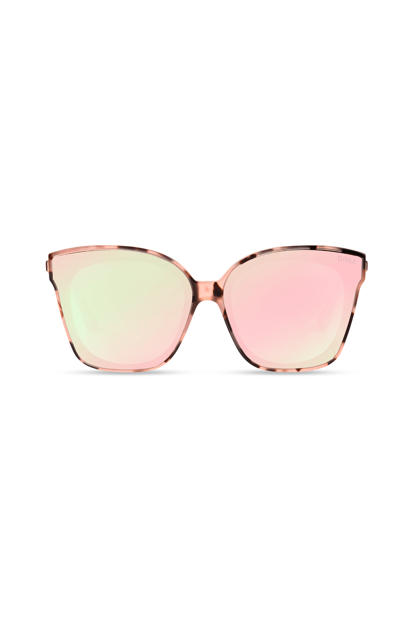 Lulu Womens Pink Oversized Sunglass Rose Mirror Lens DIMA Eyewear