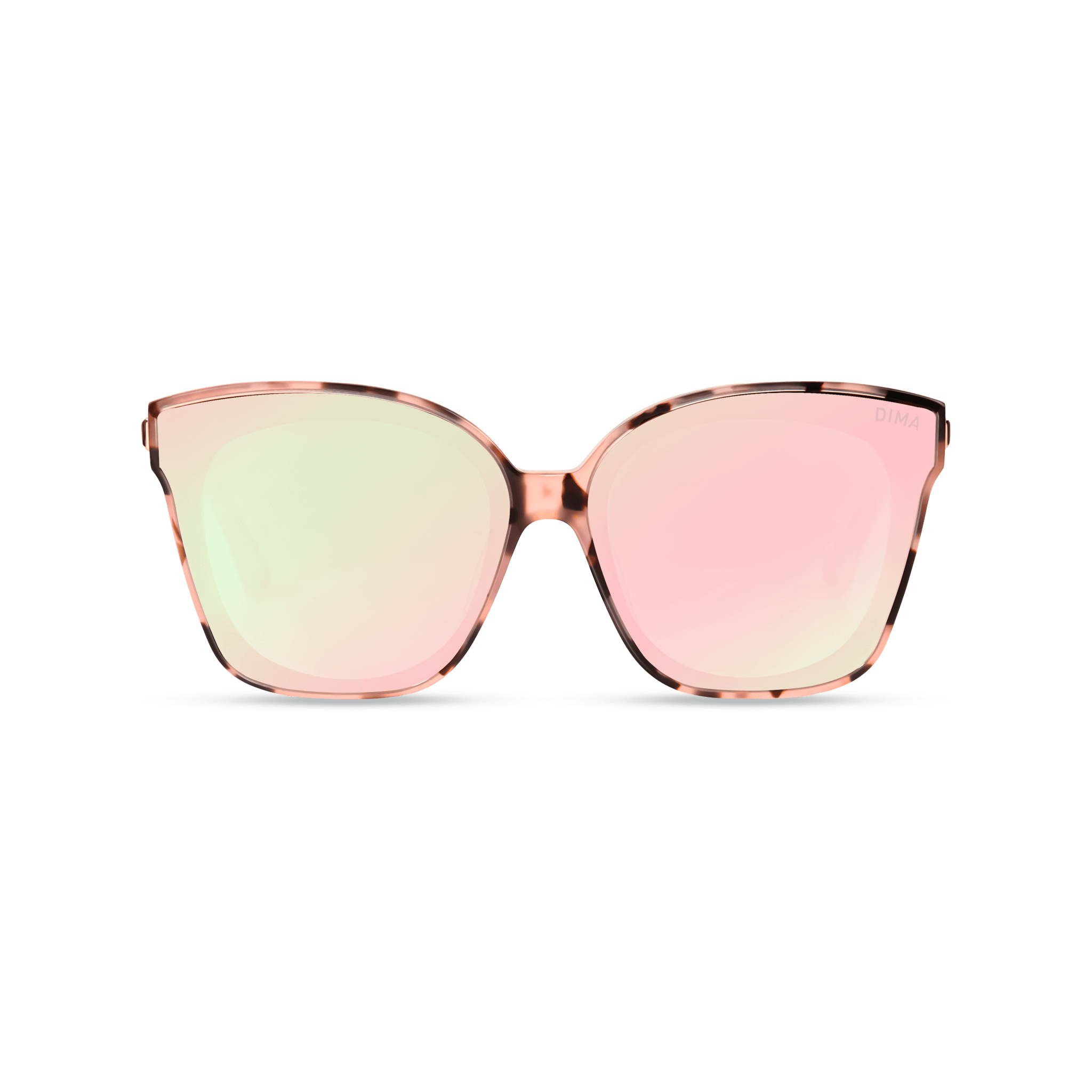 DIMA Eyewear Lulu Pink Tortoise Frame Rose Mirror Lens 2