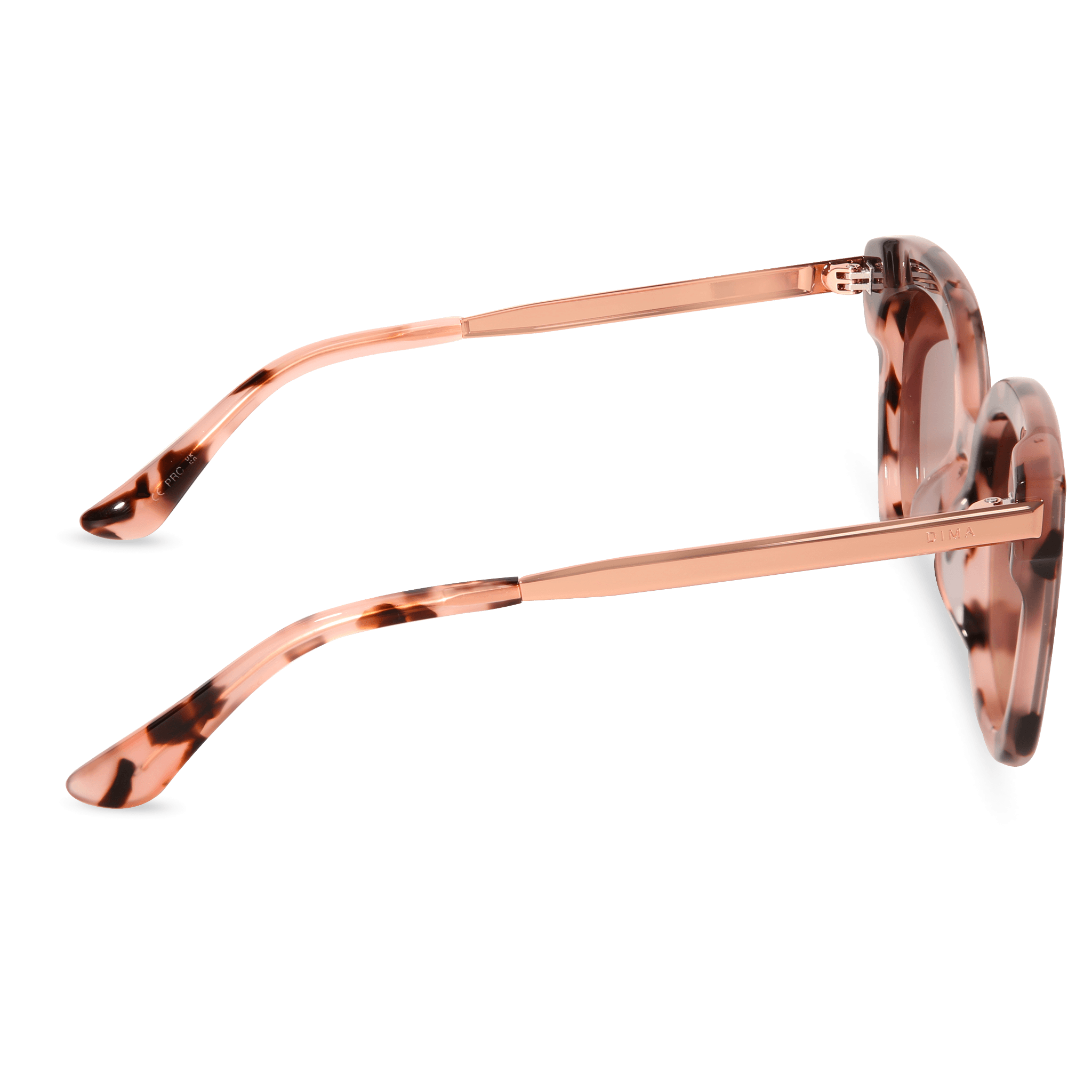 DIMA Eyewear Lulu Pink Tortoise Frame Rose Mirror Lens 4