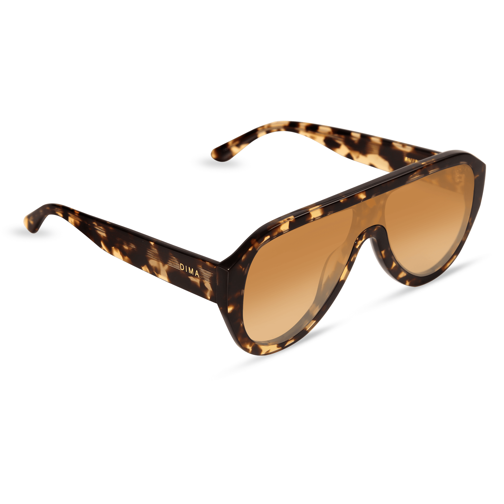 DIMA Eyewear Saffron Espresso Tortoise Frame Brown Gradient Lens 1