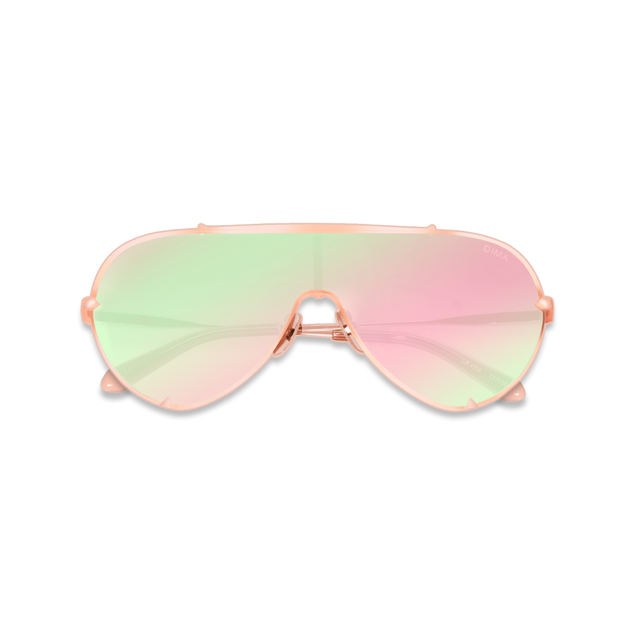 DIMA Eyewear Skyra Rose Gold Pink Frame Pink Mirror Lens 3