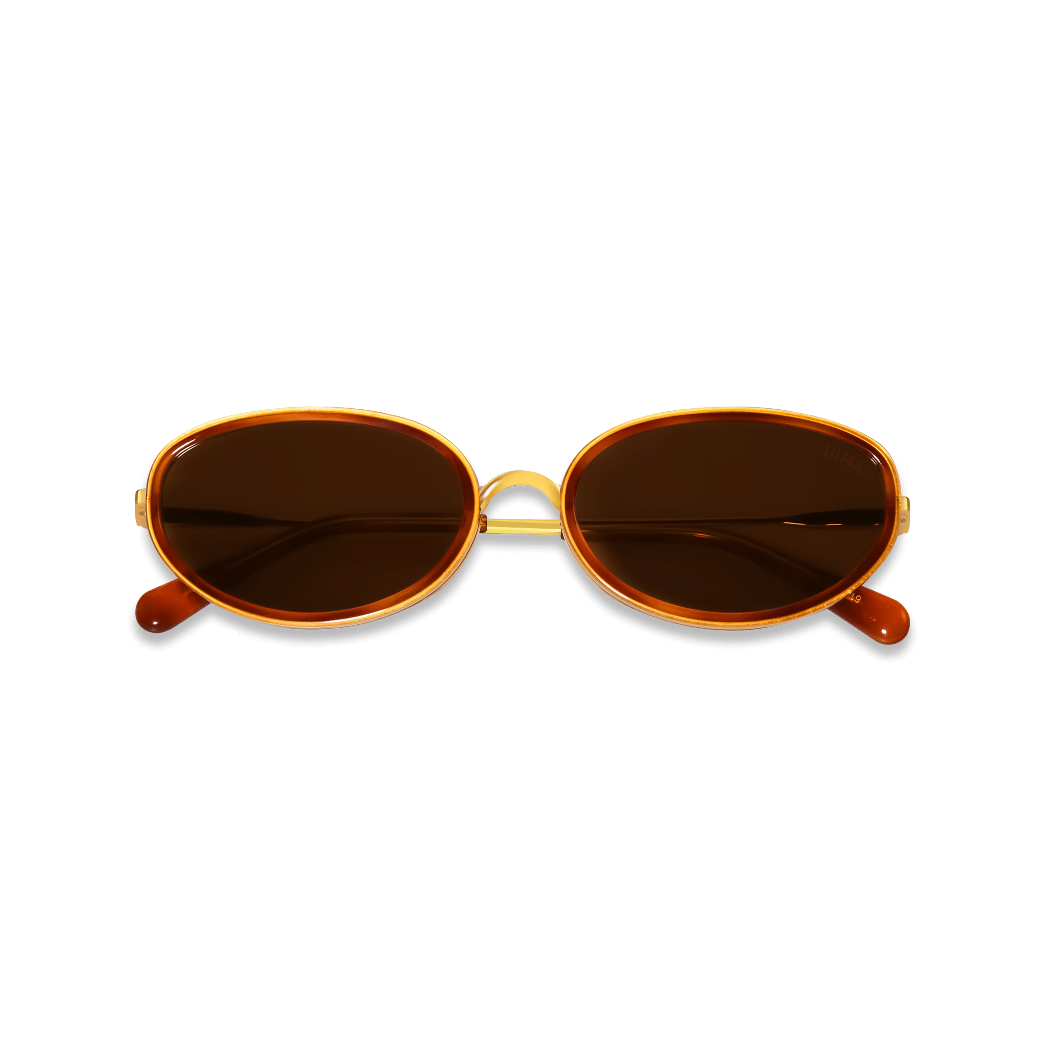 DIMA Eyewear Solis Gold Amber Tortoise Frame Brown Lens 1