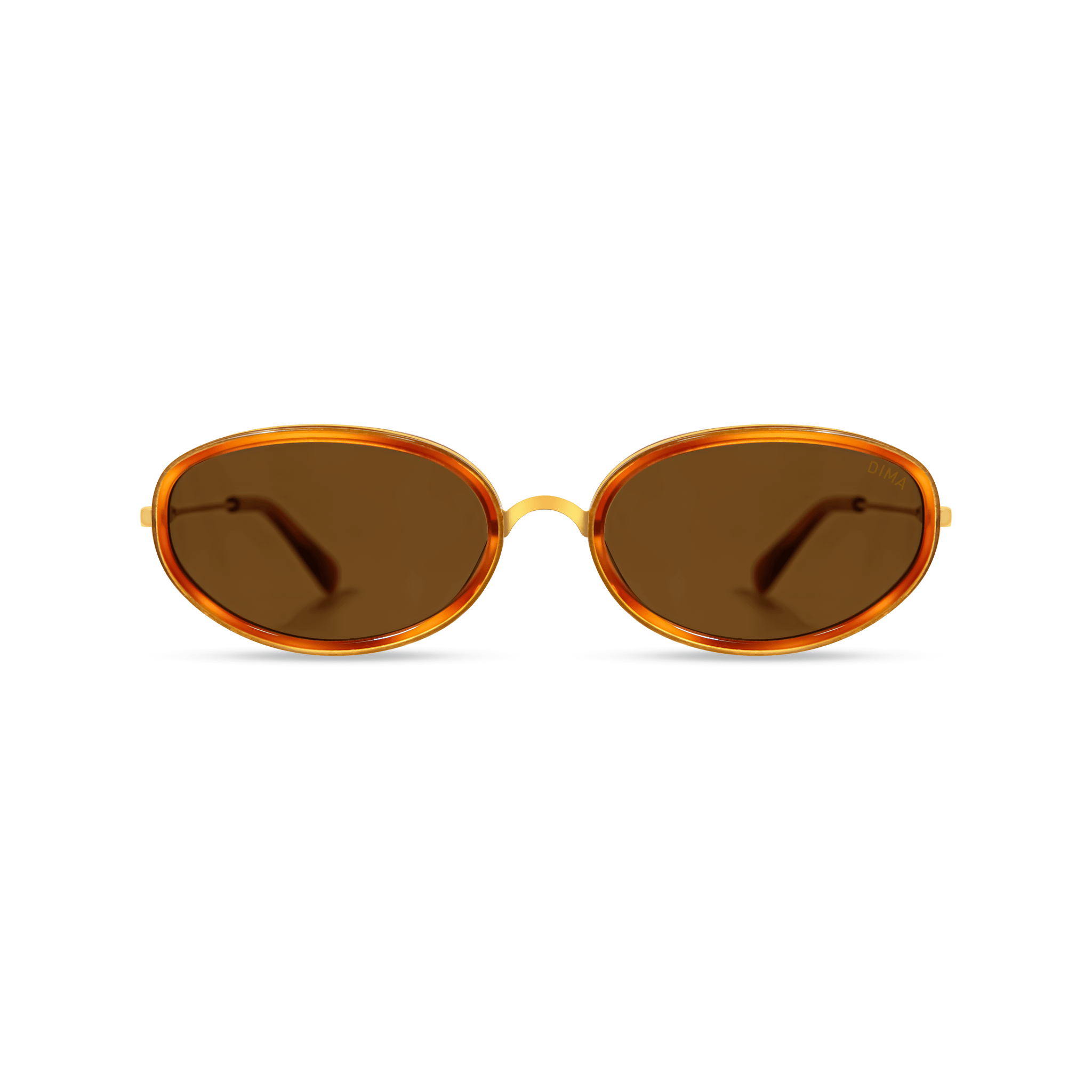 DIMA Eyewear Solis Gold Amber Tortoise Frame Brown Lens 2