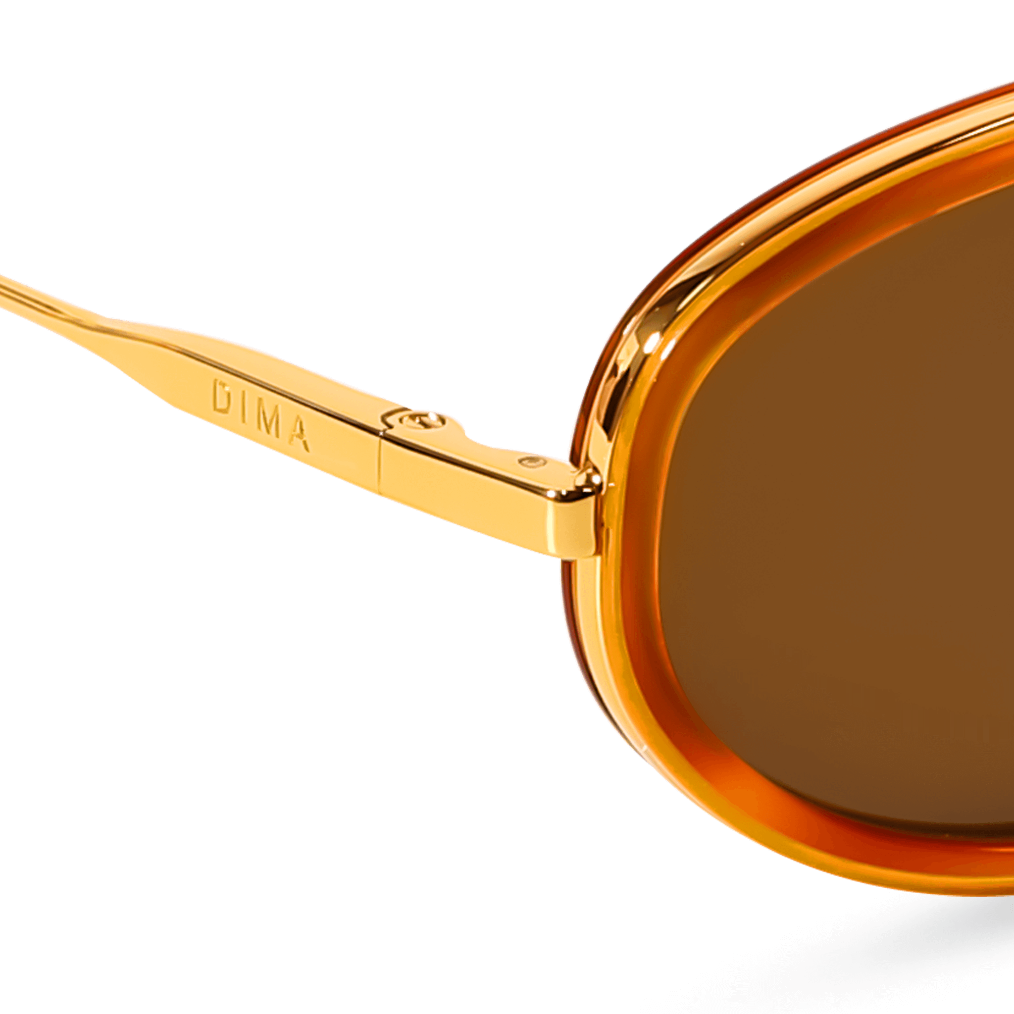 DIMA Eyewear Solis Gold Amber Tortoise Frame Brown Lens 5