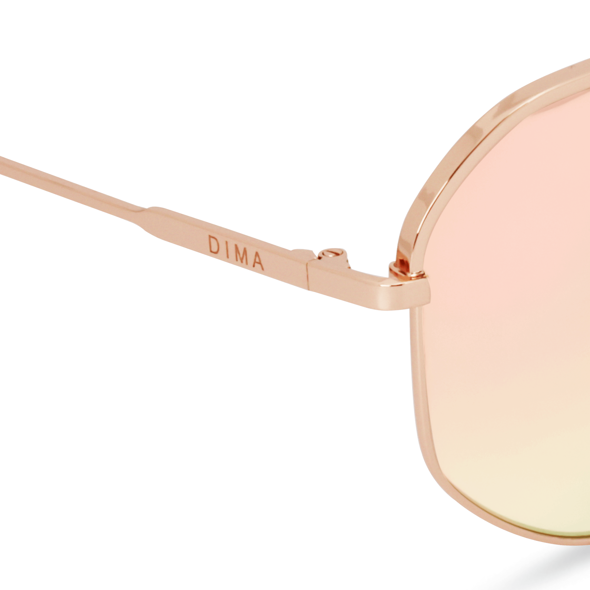 DIMA Glass Nova Rose Gold Pink Tortoise Frame Taupe Mirror Lens 5