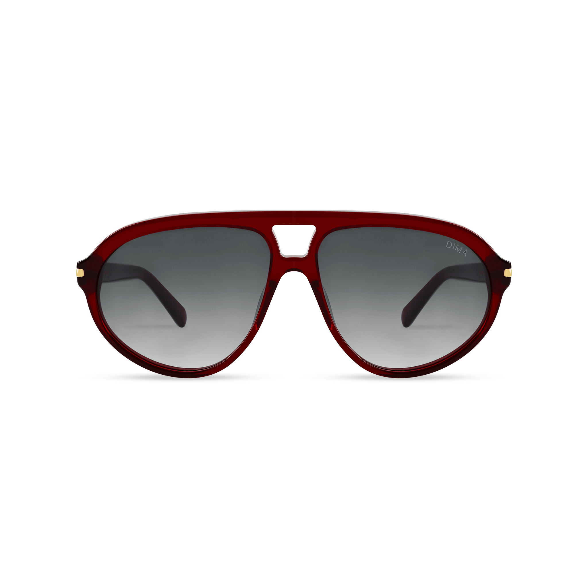 DIMA Sunglasses Eclipz Crystal Red Frame Grey Gradient Lens 1