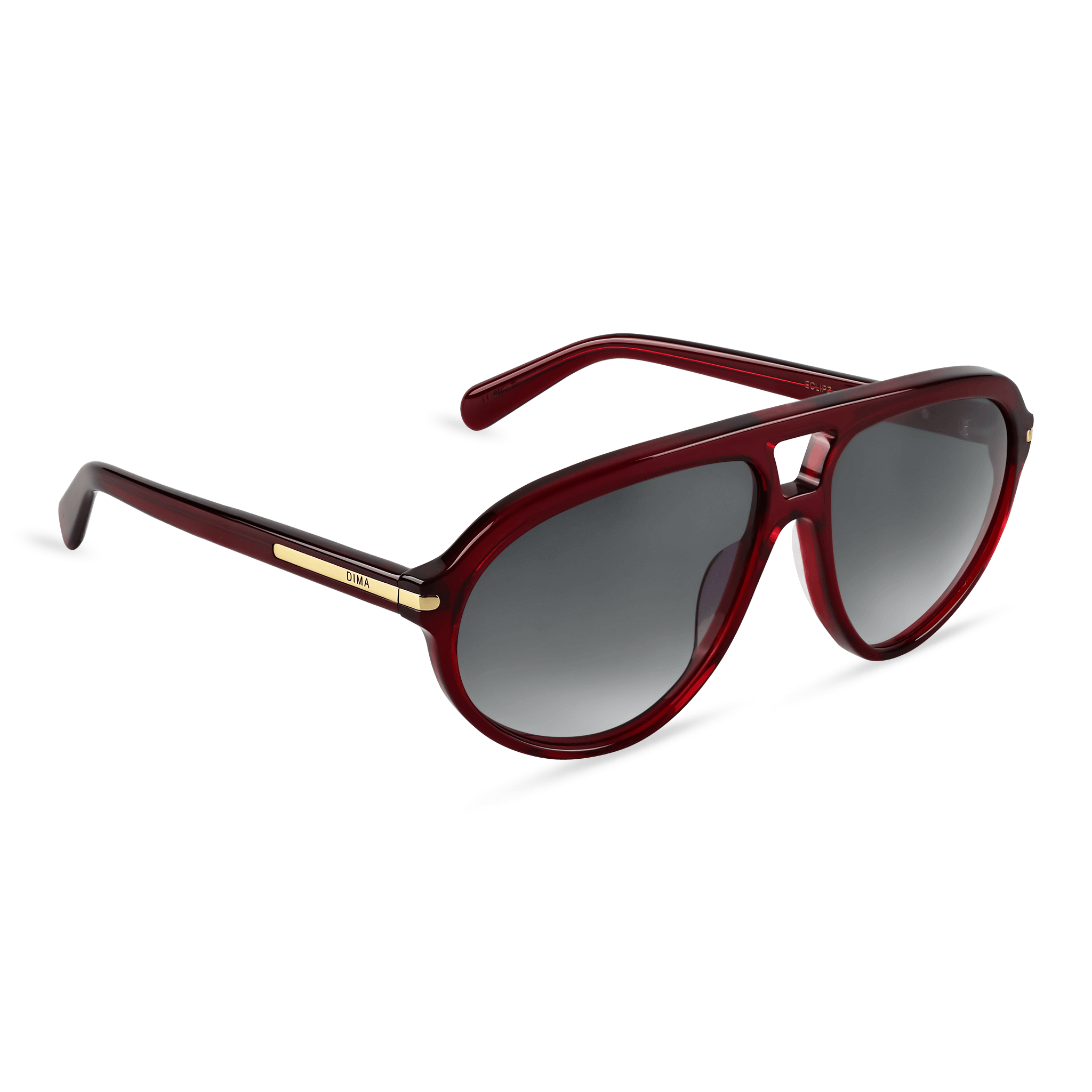 DIMA Sunglasses Eclipz Crystal Red Frame Grey Gradient Lens 3