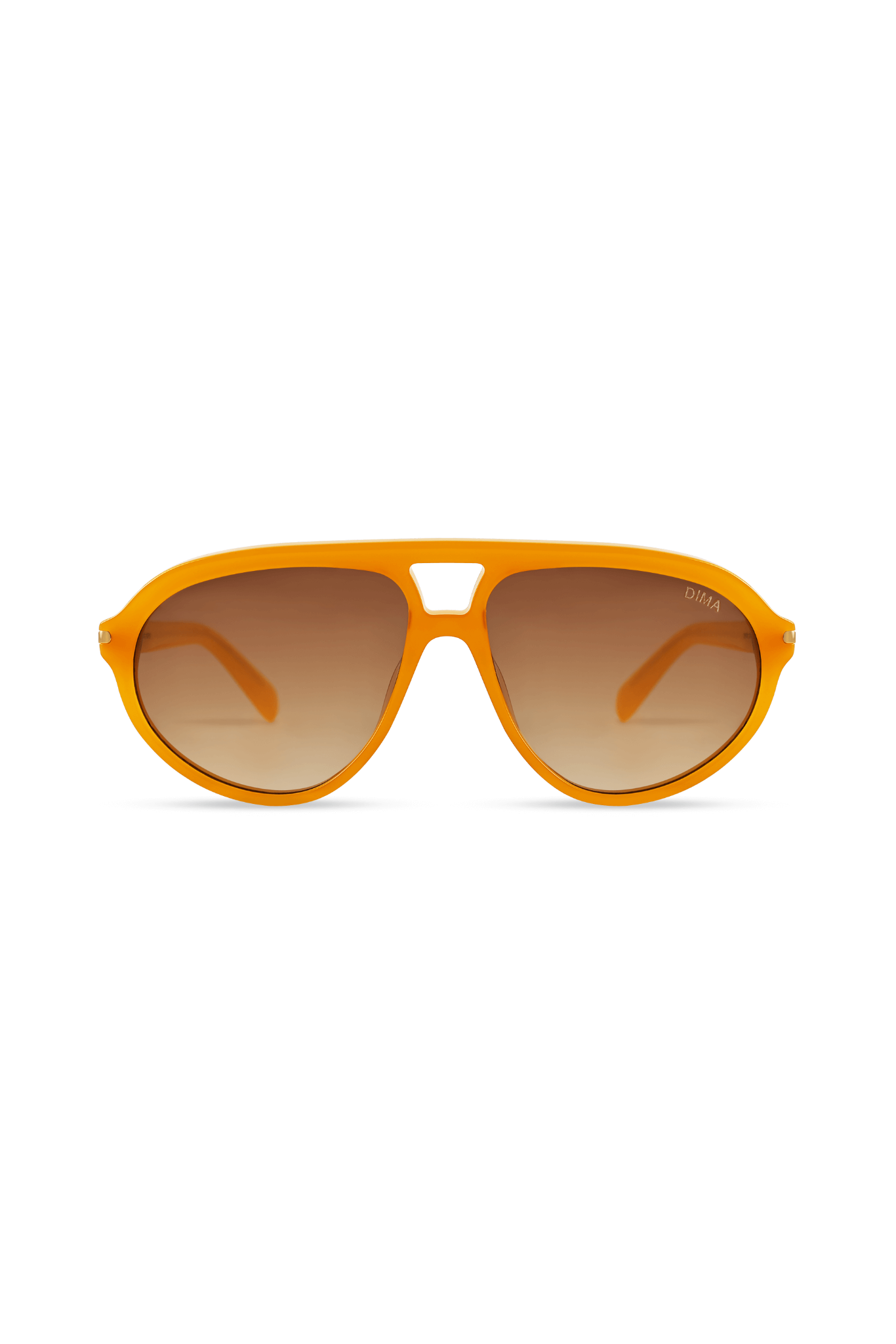 DIMA Sunglasses Eclipz Golden Orange Frame Warm Brown Gradient Lens 1