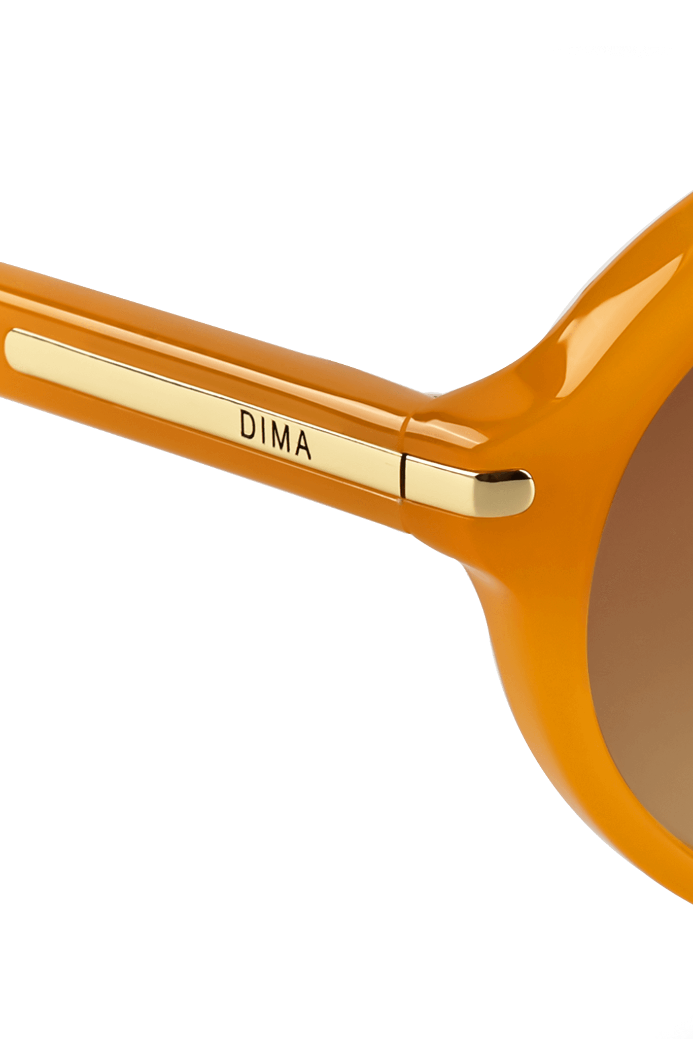 DIMA Sunglasses Eclipz Golden Orange Frame Warm Brown Gradient Lens 5