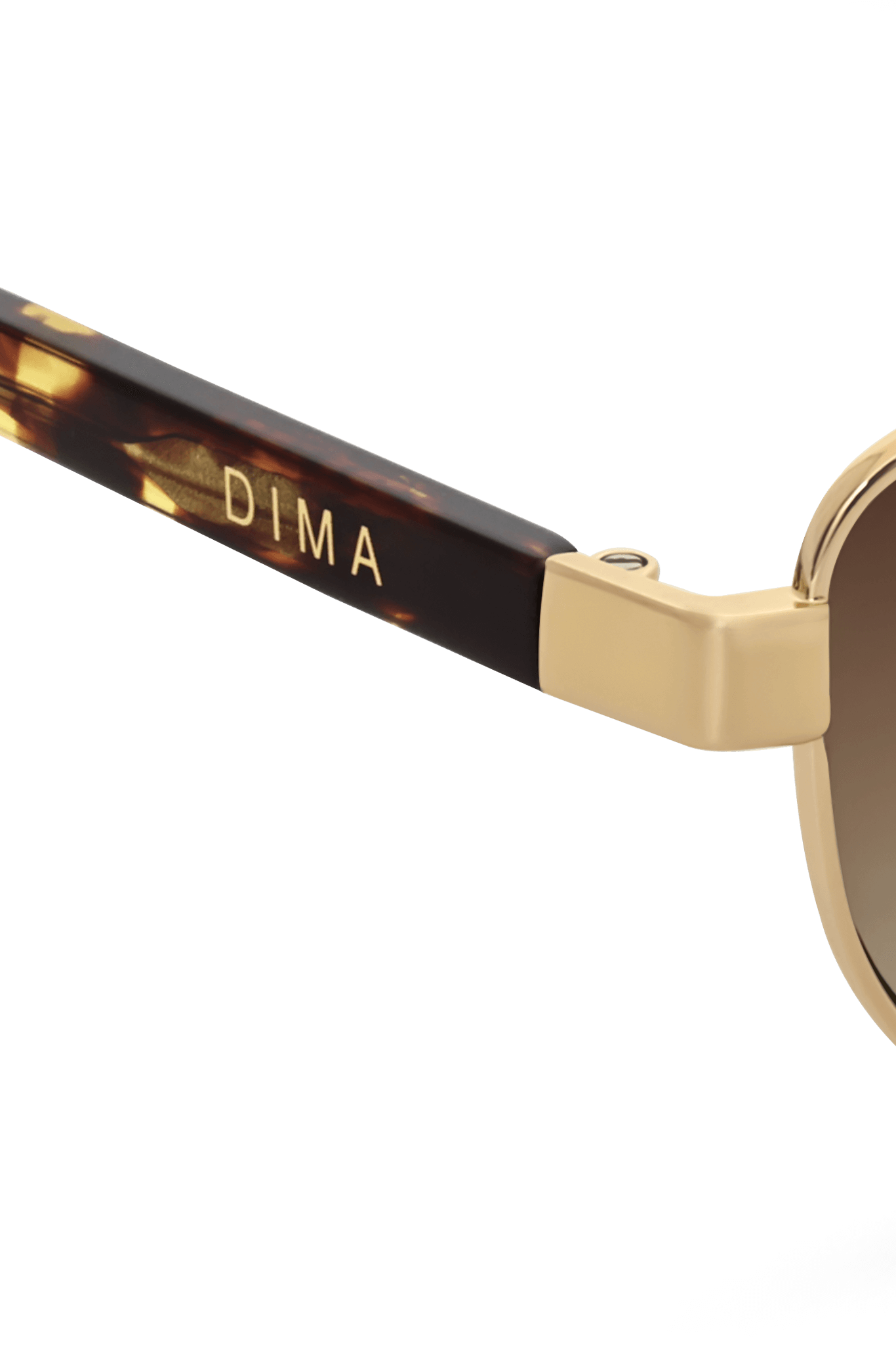 DIMA Sunglasses Glint Gold/Amber Tortoise Frame Brown Gradient Lens 5