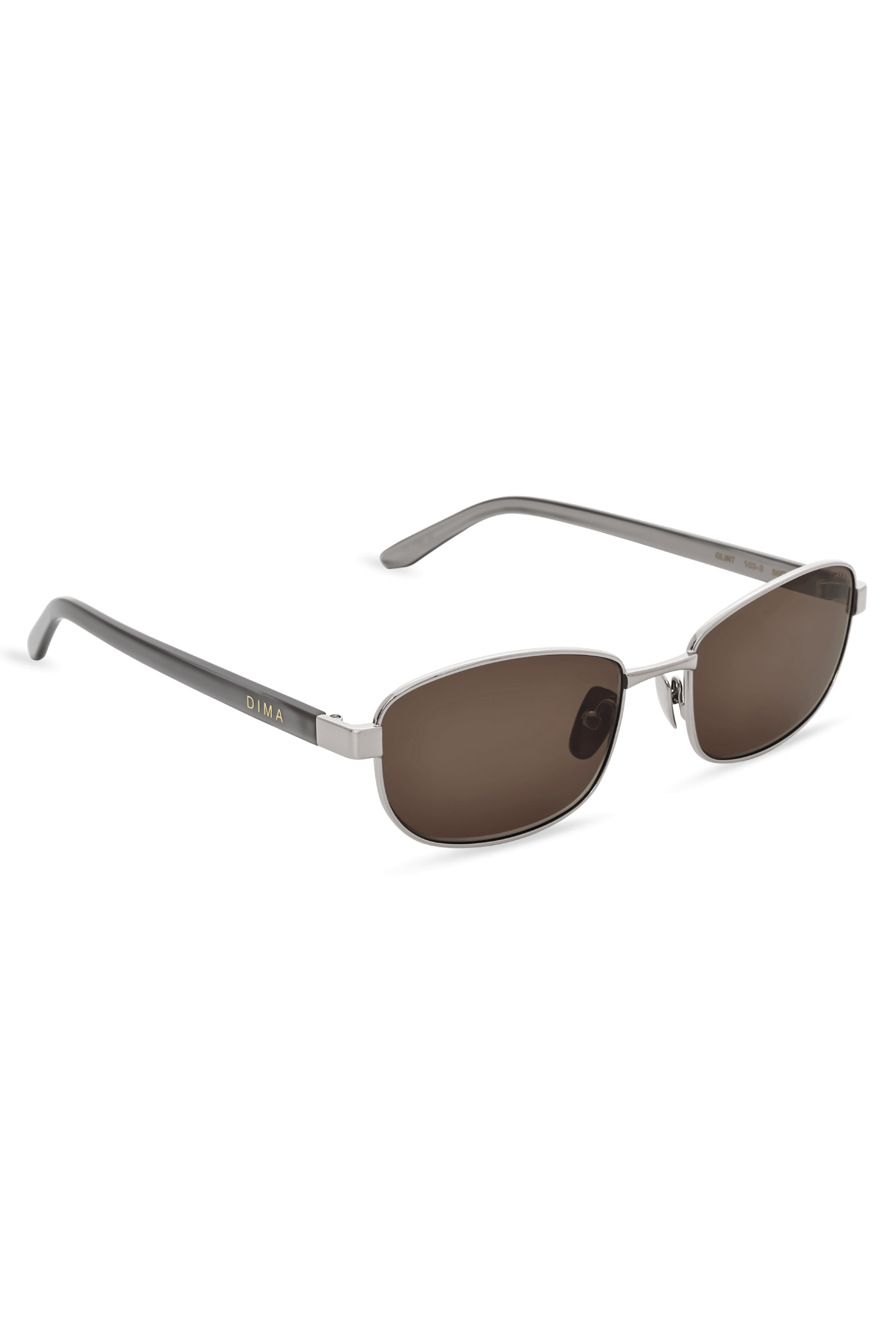 DIMA Sunglasses Glint Silver/Pearlescent Silver Frame Brown Lens 3