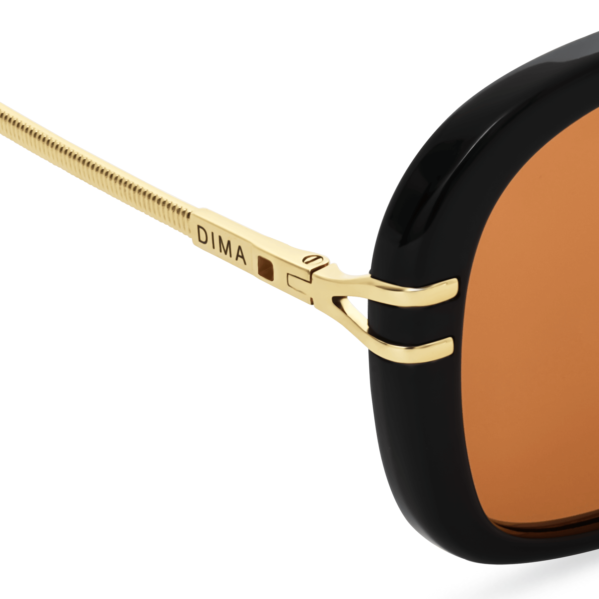 DIMA Sunglasses Spark Black Frame Light Brown Lens 5