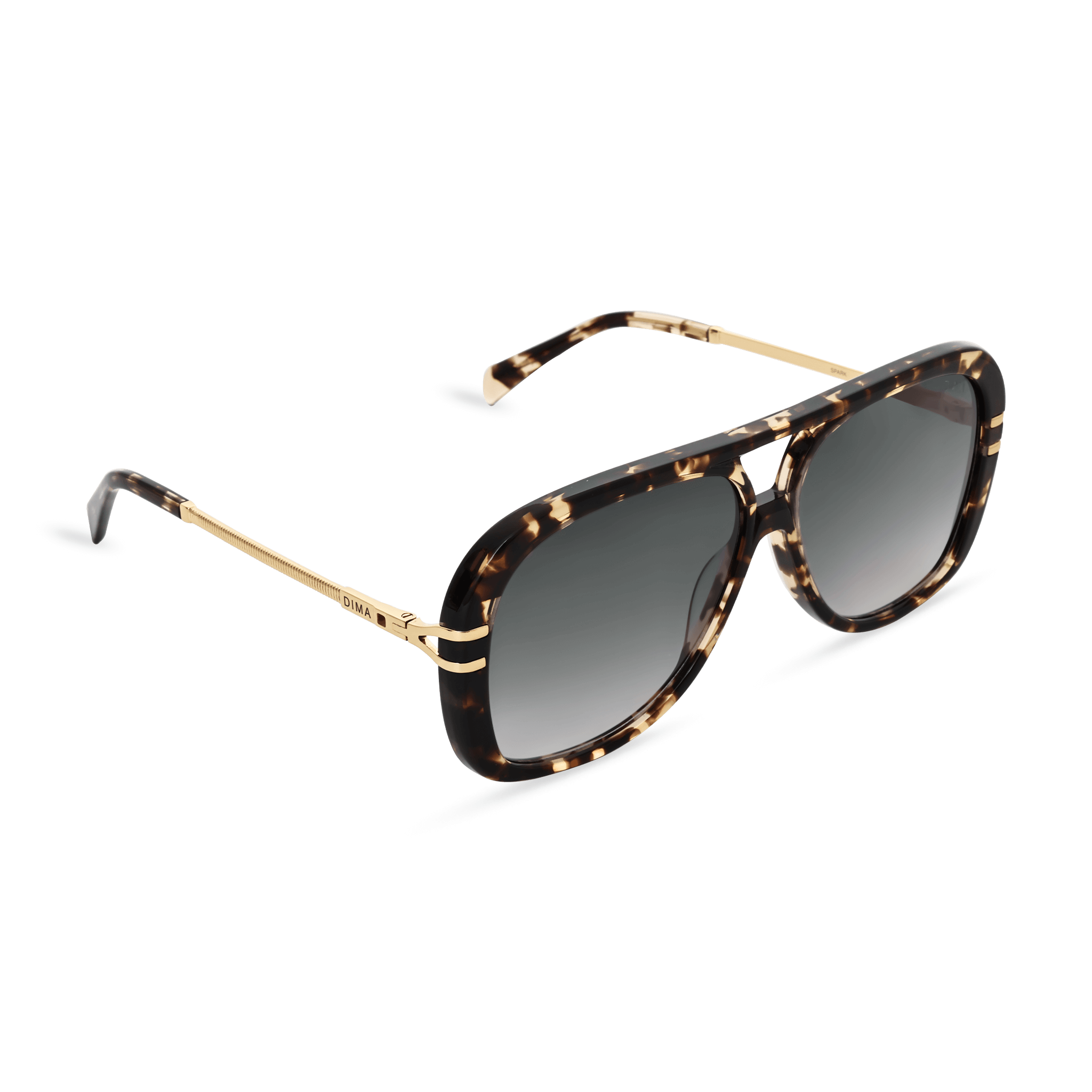 DIMA Sunglasses Spark Espresso Tortoise Frame Grey Gradient Lens 3