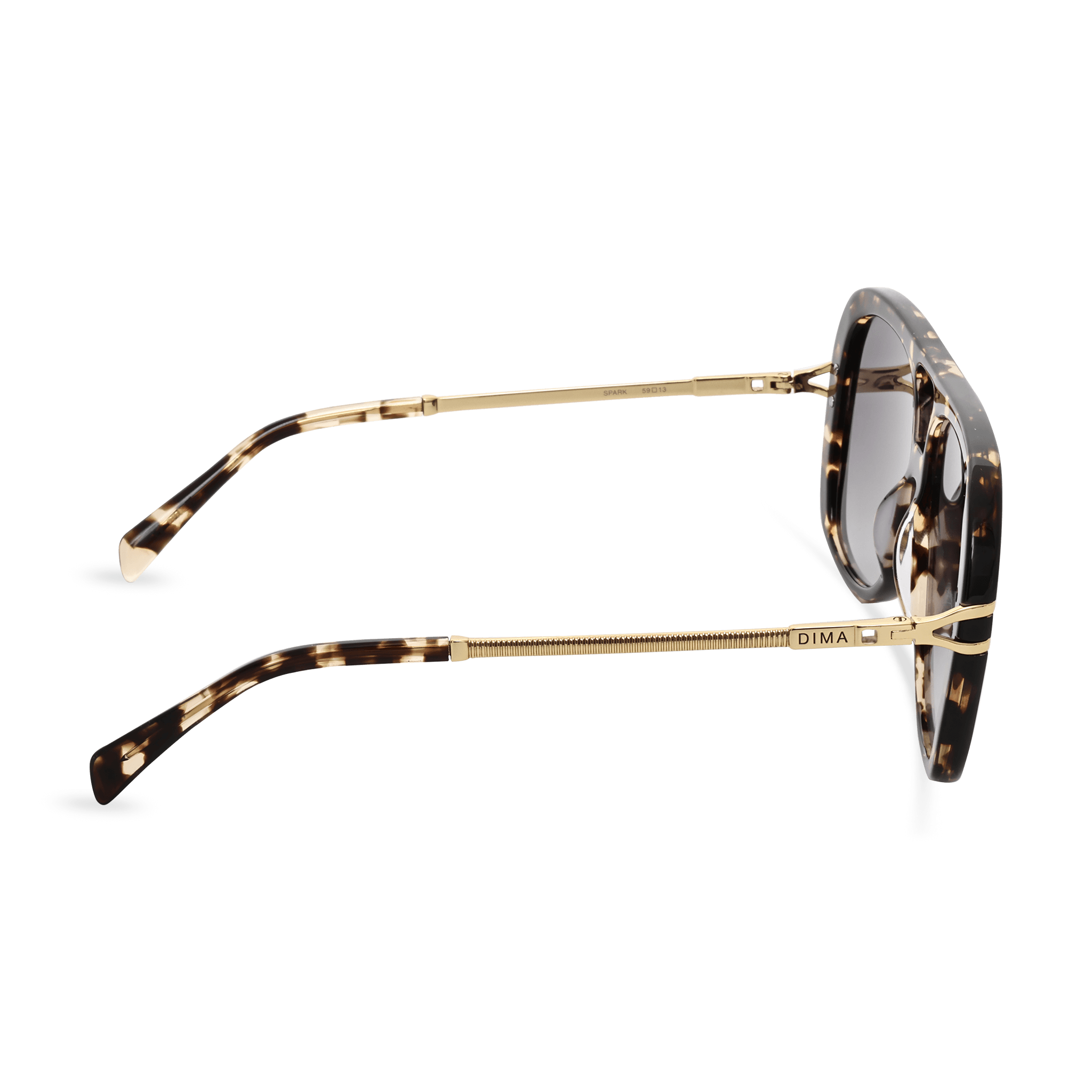DIMA Sunglasses Spark Espresso Tortoise Frame Grey Gradient Lens 4