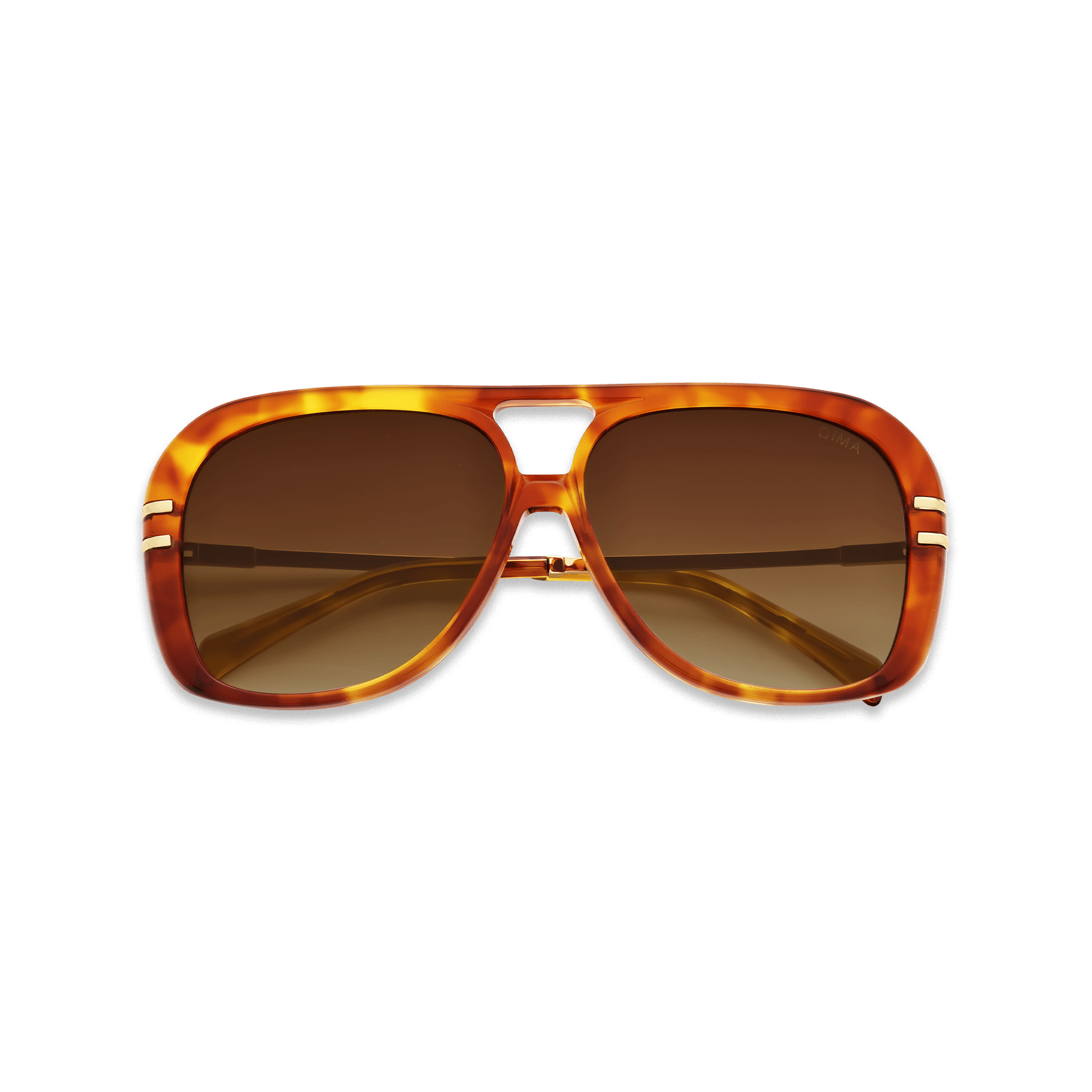DIMA Sunglasses Spark Light Tortoise Frame Brown Gradient Lens 2