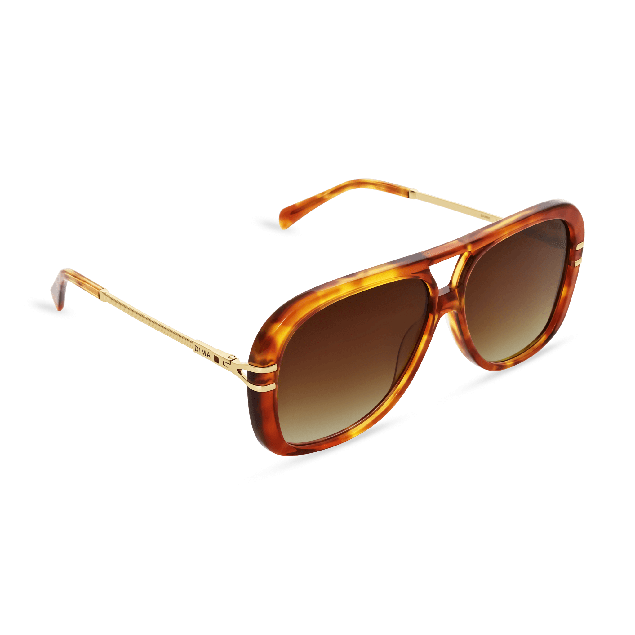 DIMA Sunglasses Spark Light Tortoise Frame Brown Gradient Lens 3