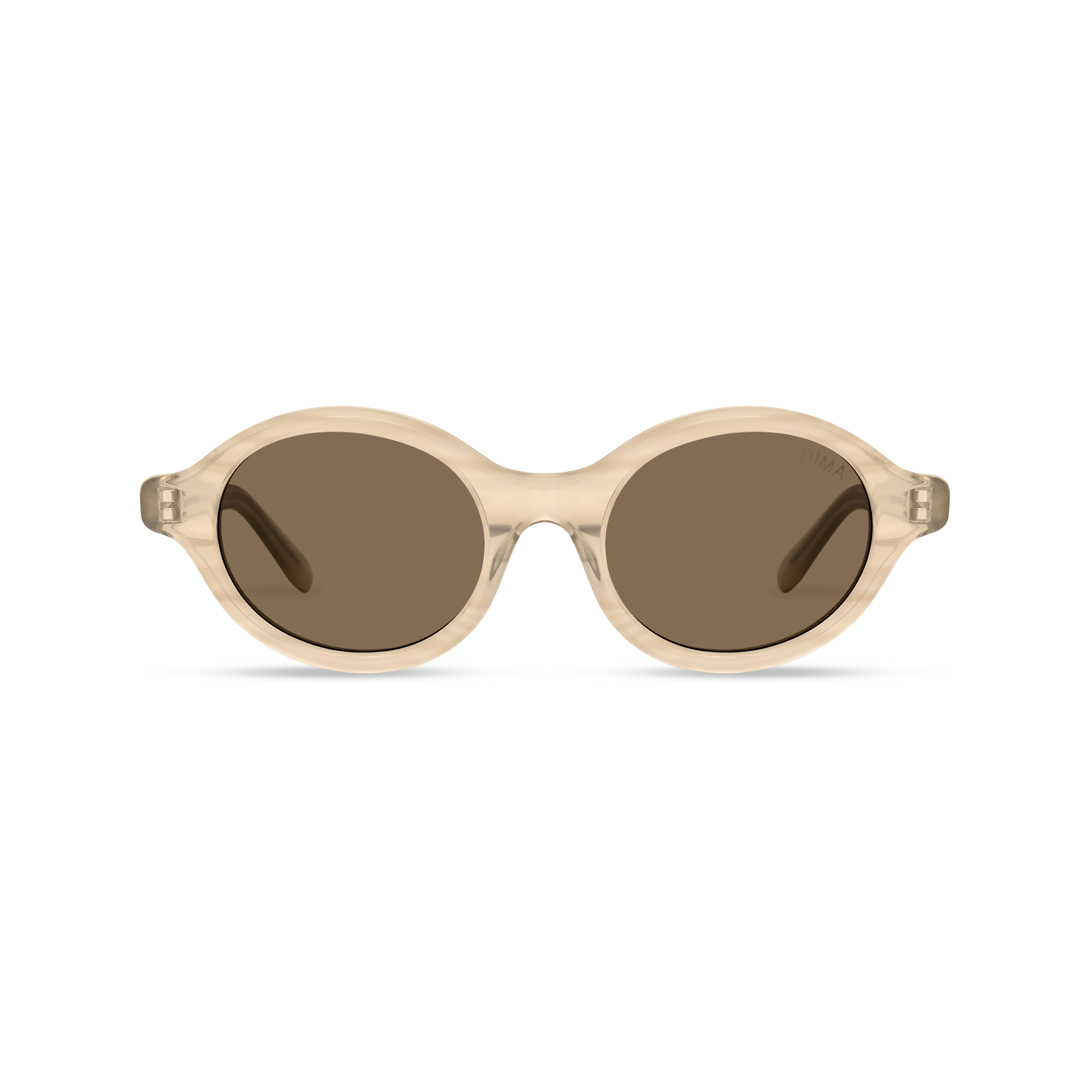 Dima Eyewear Aila Crystal Brown Pearl Demi Frame Brown Lens 1