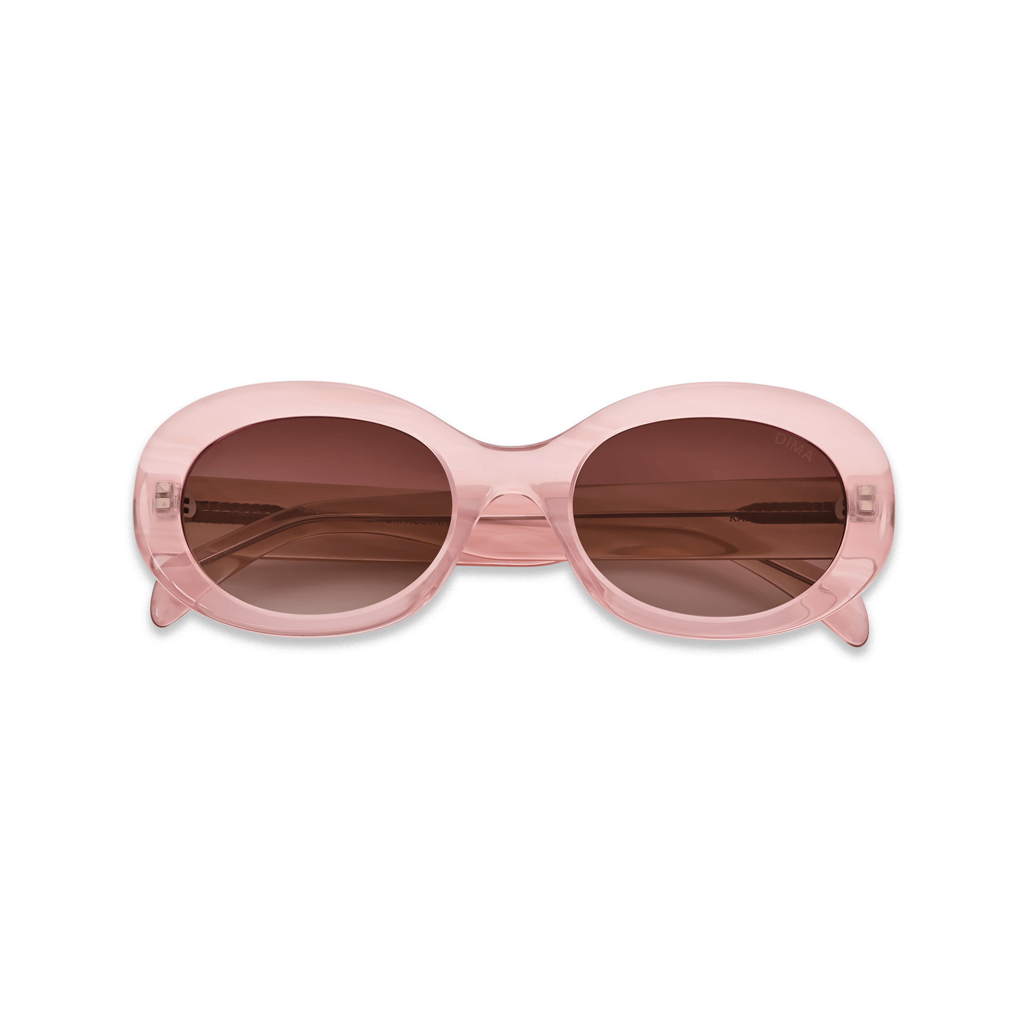Dima Eyewear Kaia Crystal Pink Pearl Demi Frame Wine Gradient Lens 2