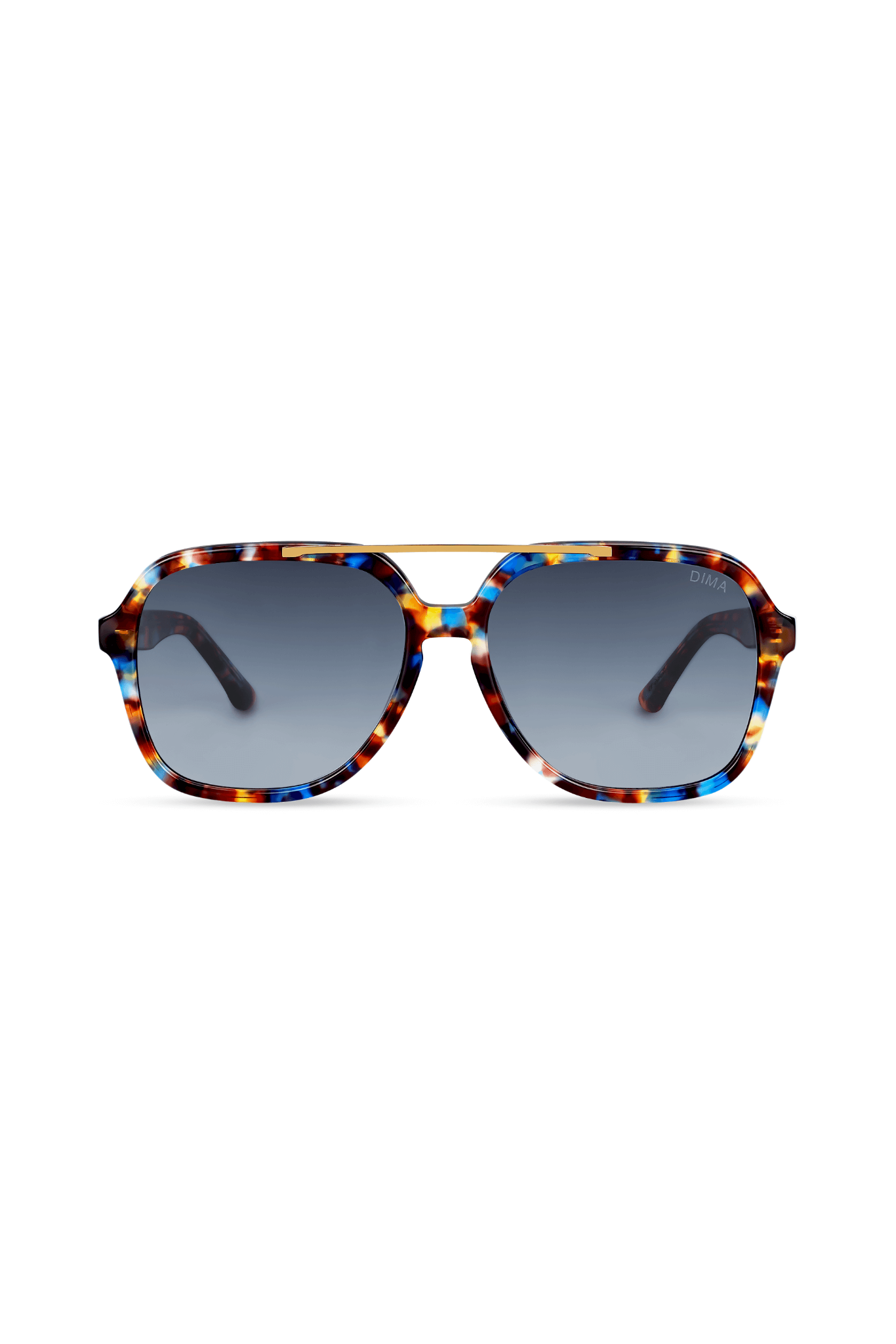 Vista Blue Unisex Aviator Sunglasses - Blue Lens | DIMA 