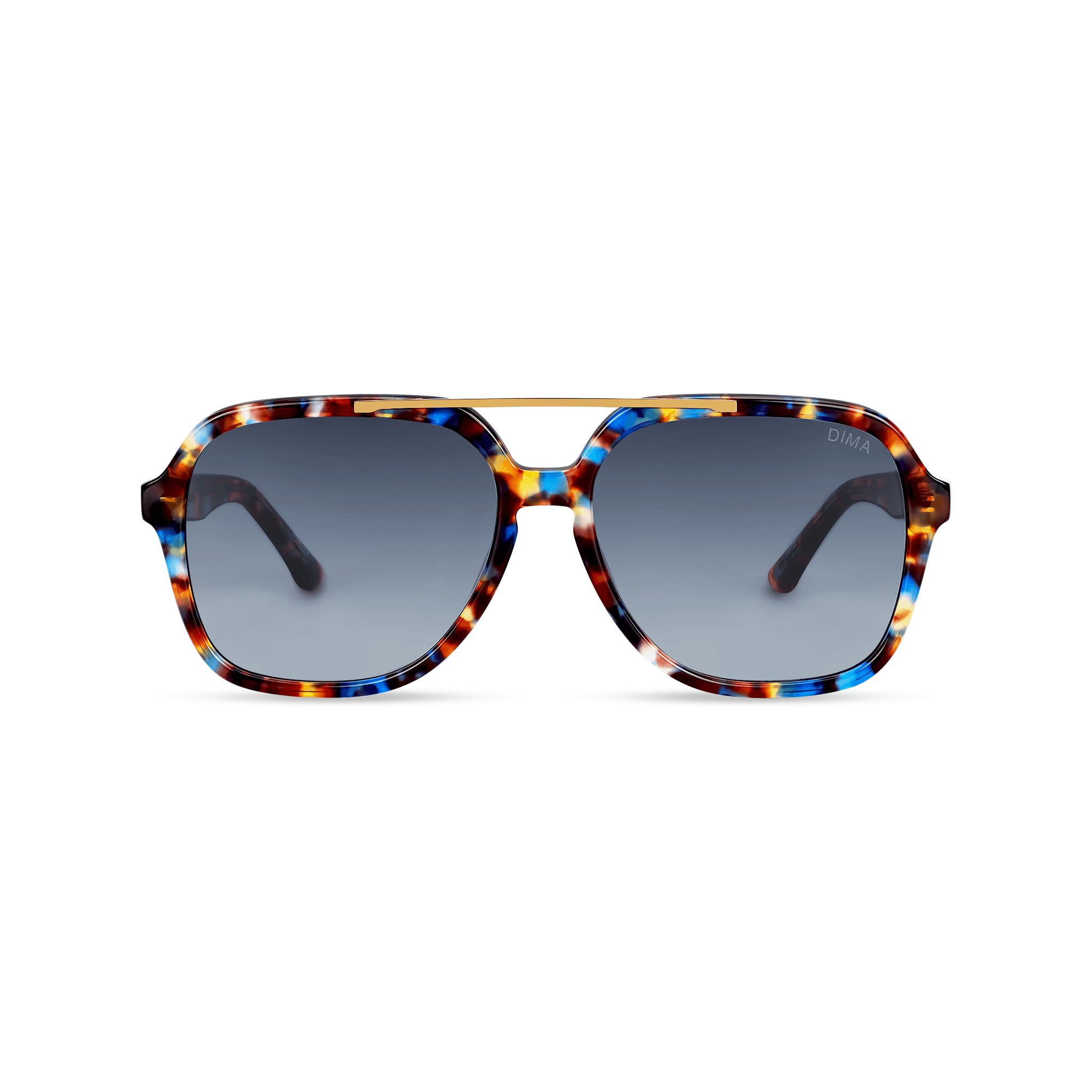 Dima Eyewear Vista Blue Tortoise Frame Dark Blue Gradient Lens  1