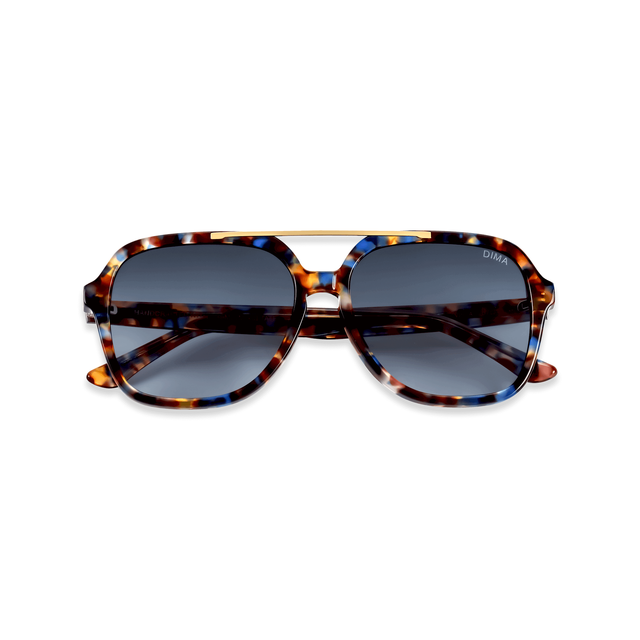 Dima Eyewear Vista Blue Tortoise Frame Dark Blue Gradient Lens  2