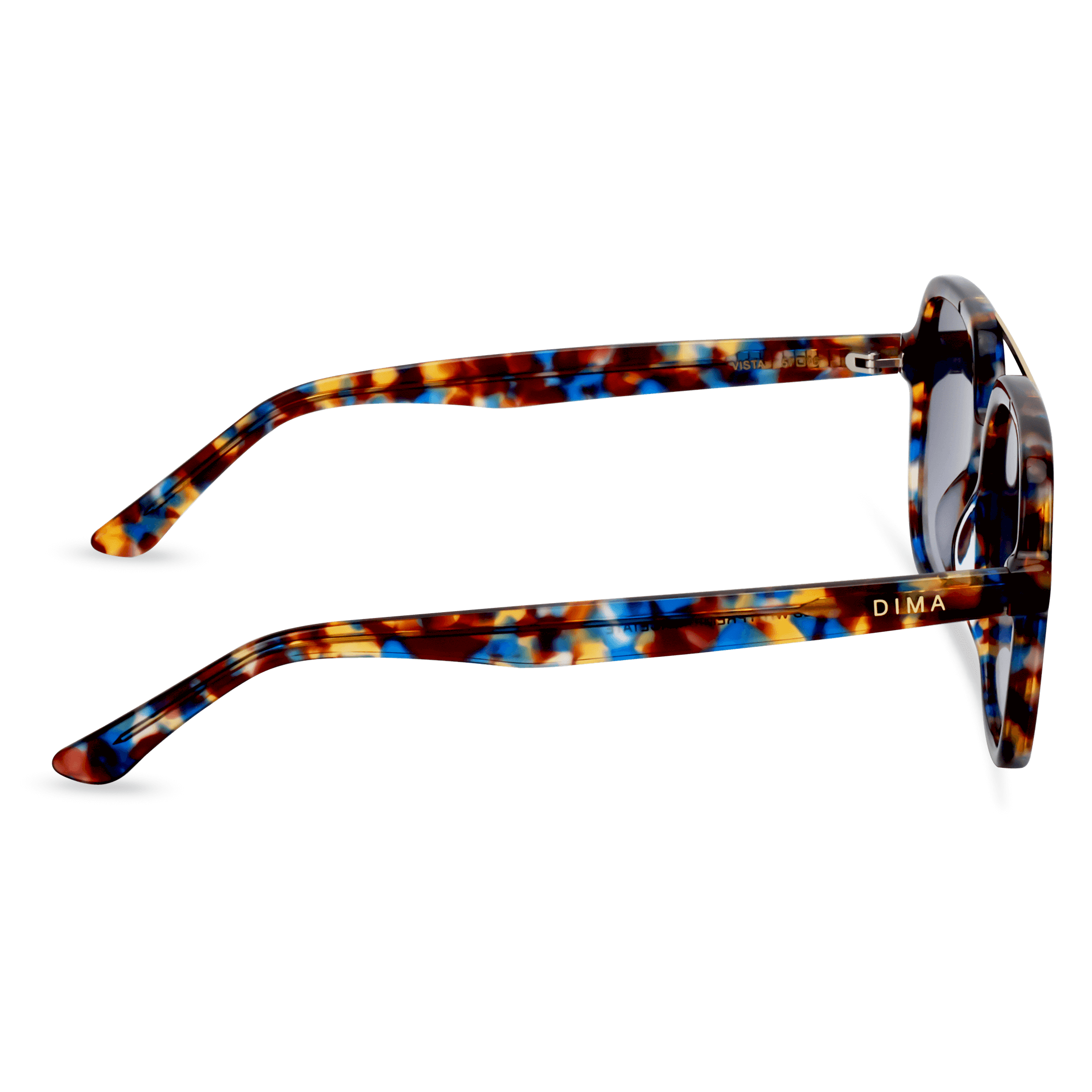 Dima Eyewear Vista Blue Tortoise Frame Dark Blue Gradient Lens  4