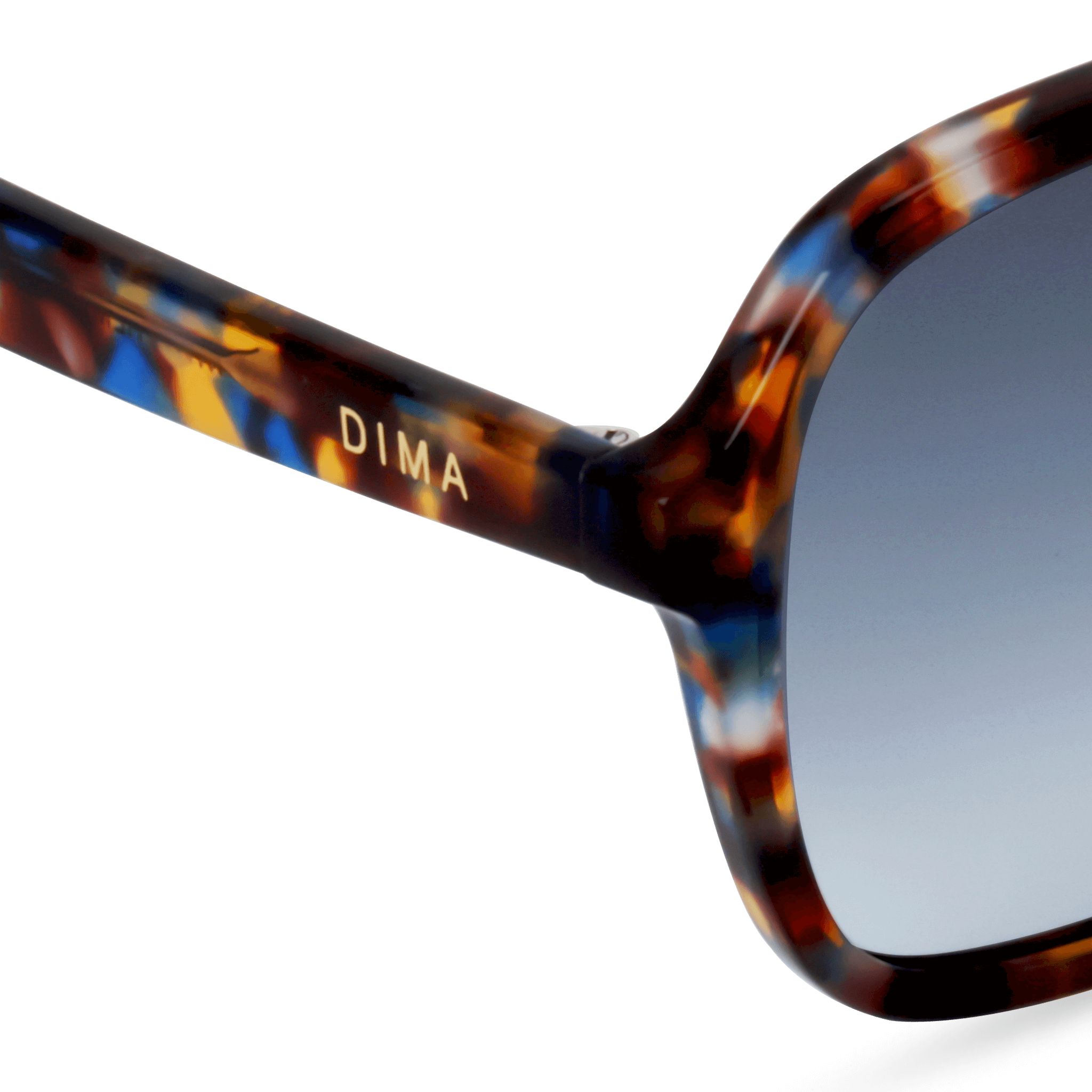 Dima Eyewear Vista Blue Tortoise Frame Dark Blue Gradient Lens  5