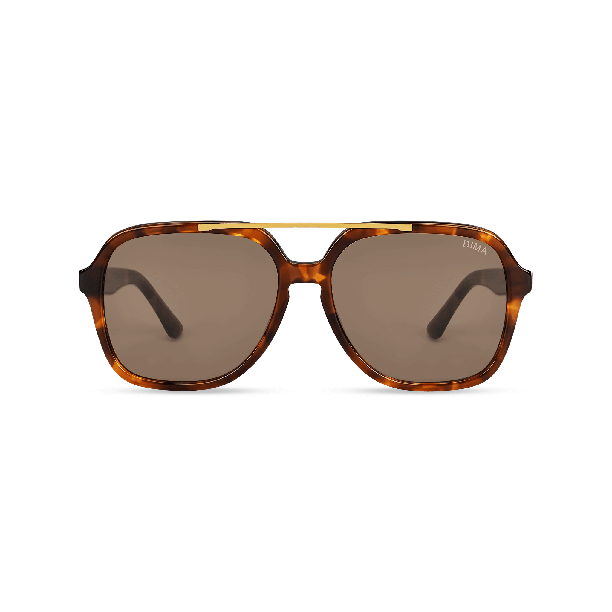 Dima Eyewear Vista Dark Tortoise Frame Brown Lens 1