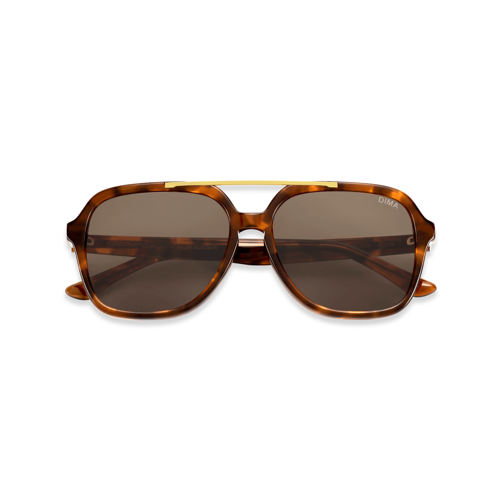 Dima Eyewear Vista Dark Tortoise Frame Brown Lens 2
