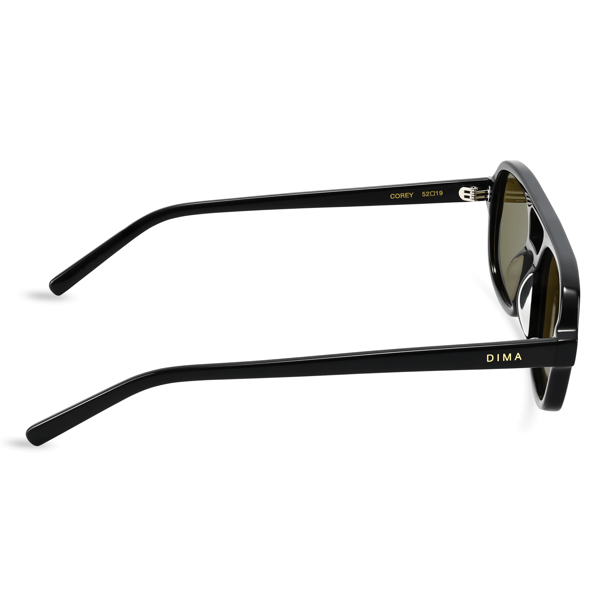 Dima Sunglasses Corey Black Frame Olive Lens 4