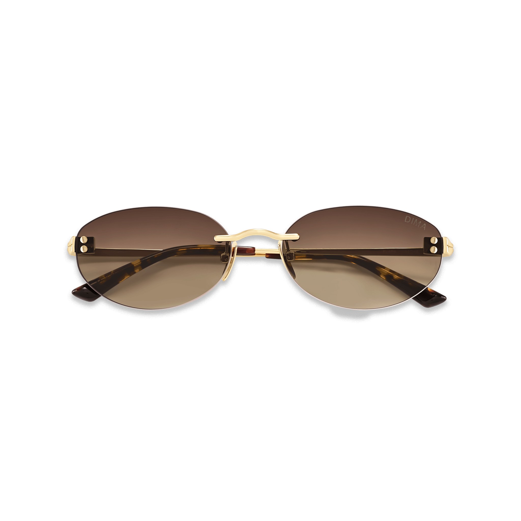 Dima Sunglasses Elara Gold/Dark Tortoise Frame Brown Gradient Lens 2