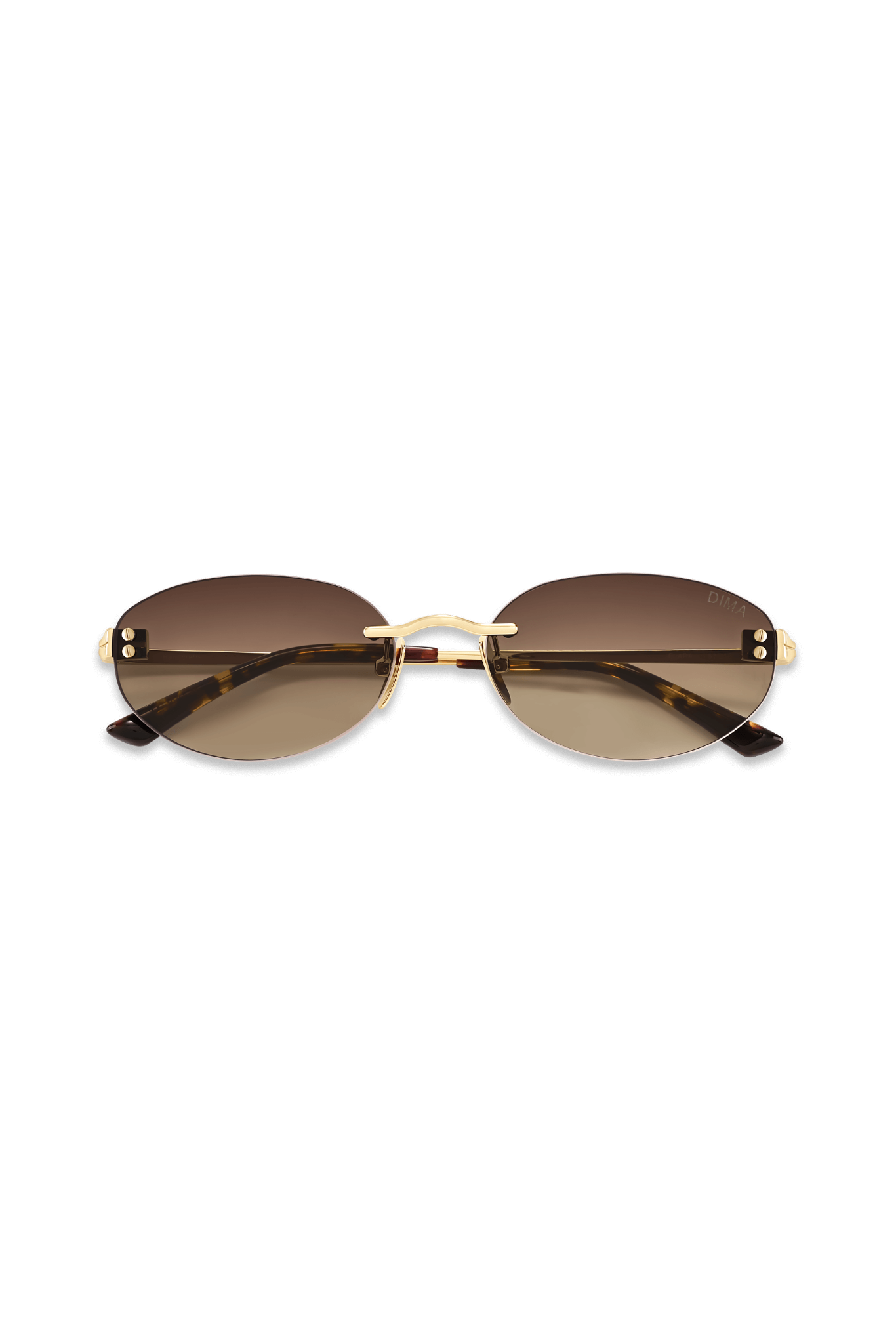 Dima Sunglasses Elara Gold/Dark Tortoise Frame Brown Gradient Lens 2