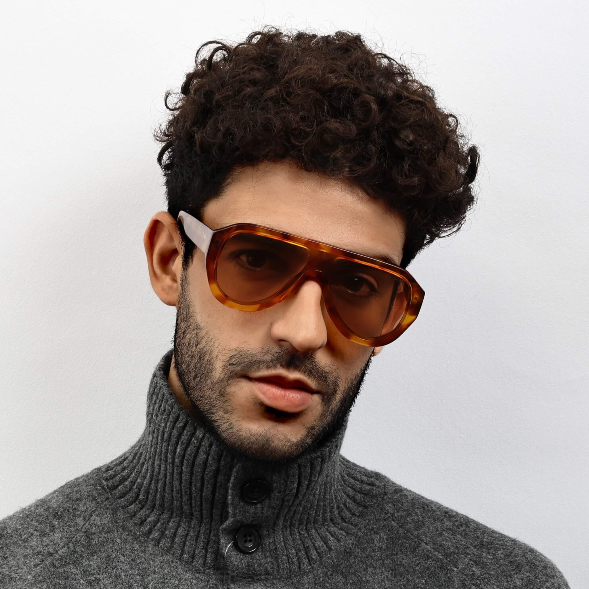 Dima Sunglasses Havana Frame Brown Lens Show 3