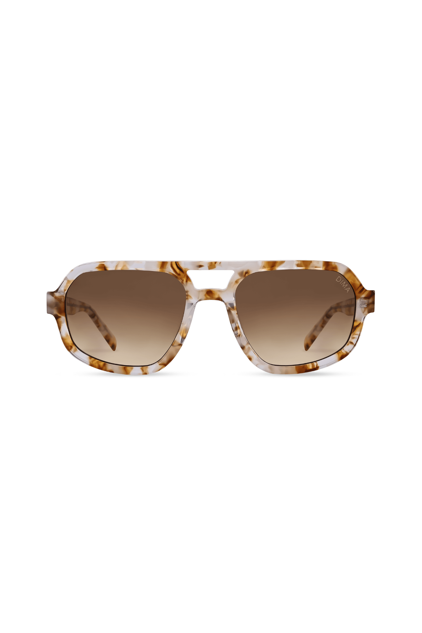 Naomi Aviator Brown Sunglass - Brown Gradient Lens | DIMA Eyewear