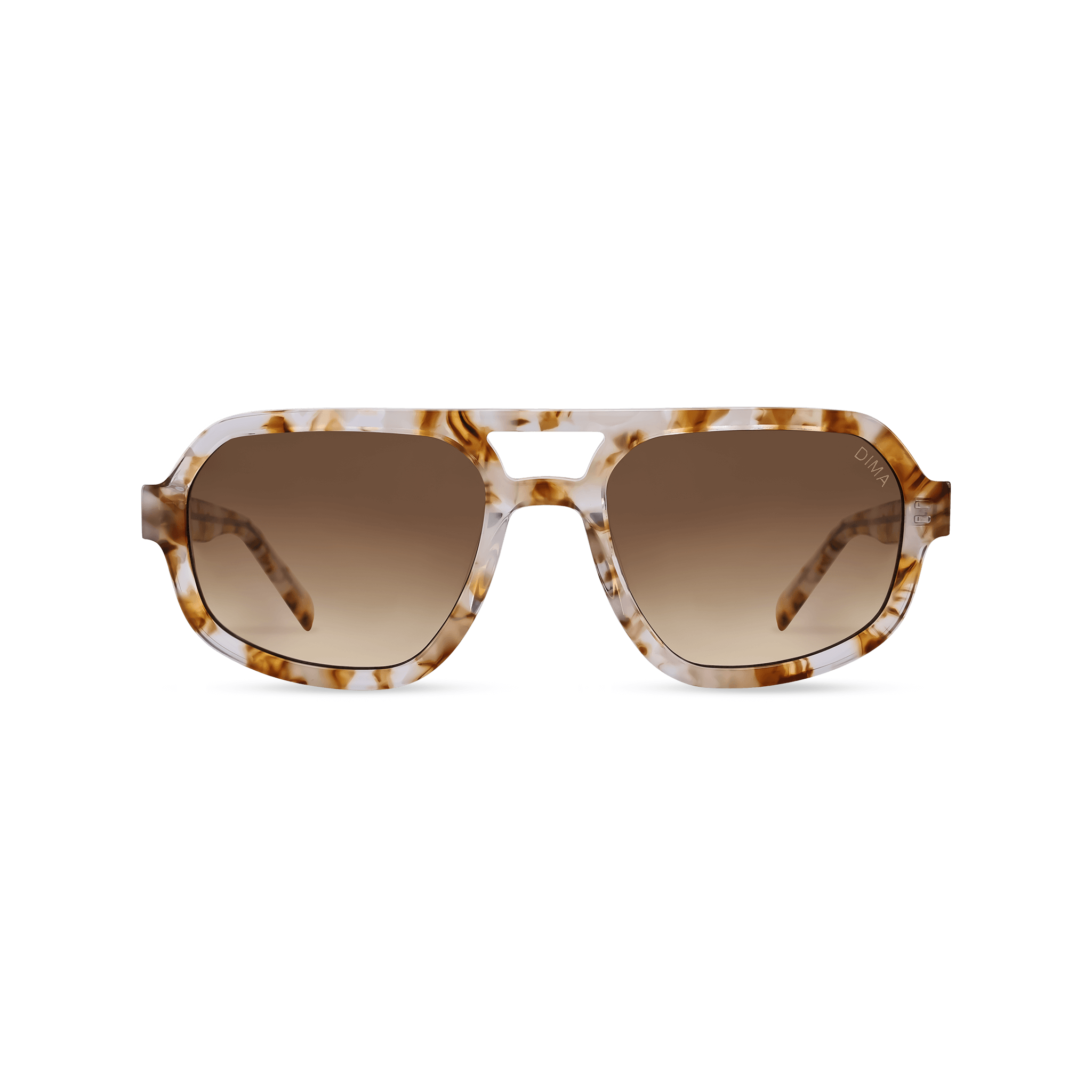 Dima Sunglasses Naomi Brown Pearl Frame Brown Gradient Lens 1