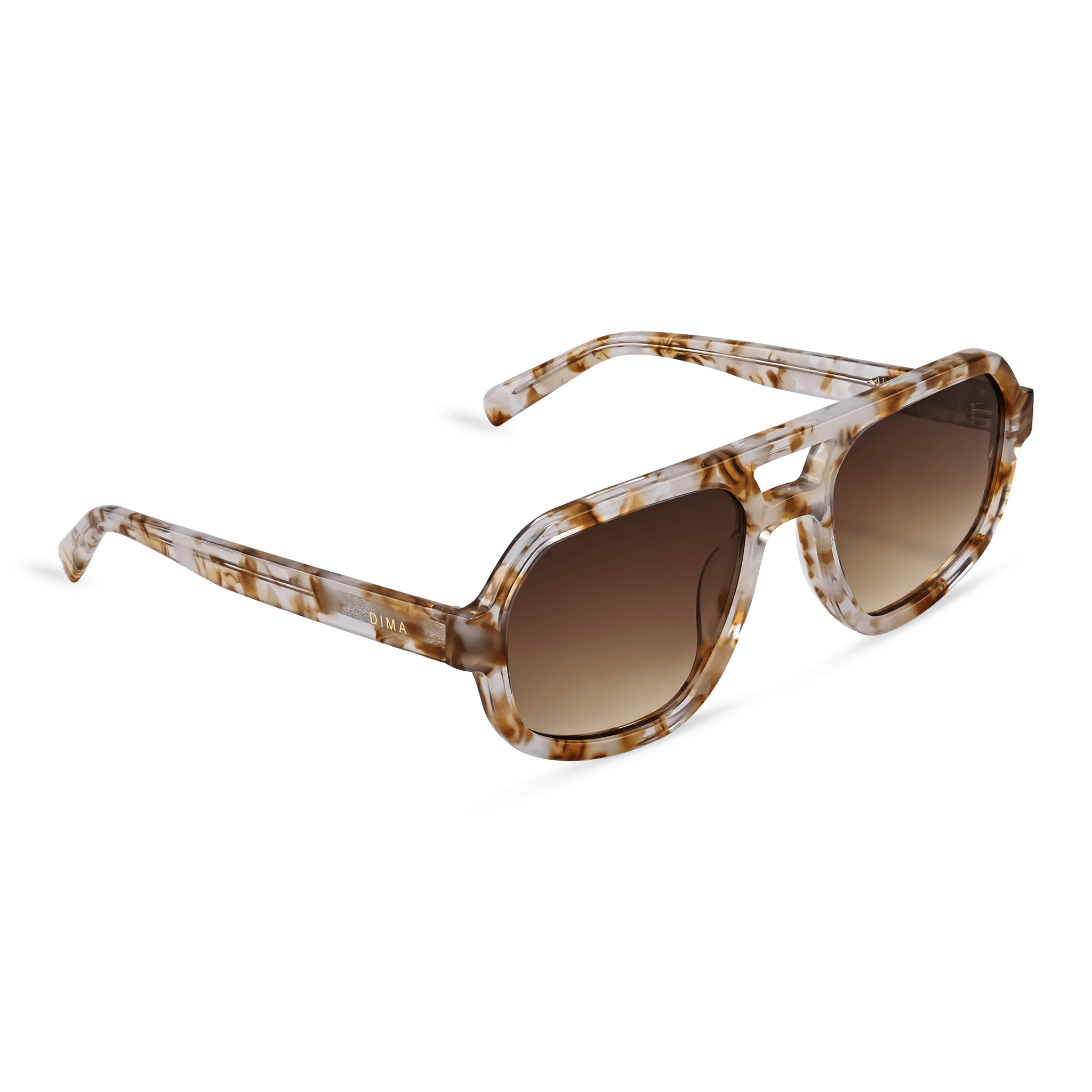 Dima Sunglasses Naomi Brown Pearl Frame Brown Gradient Lens 3