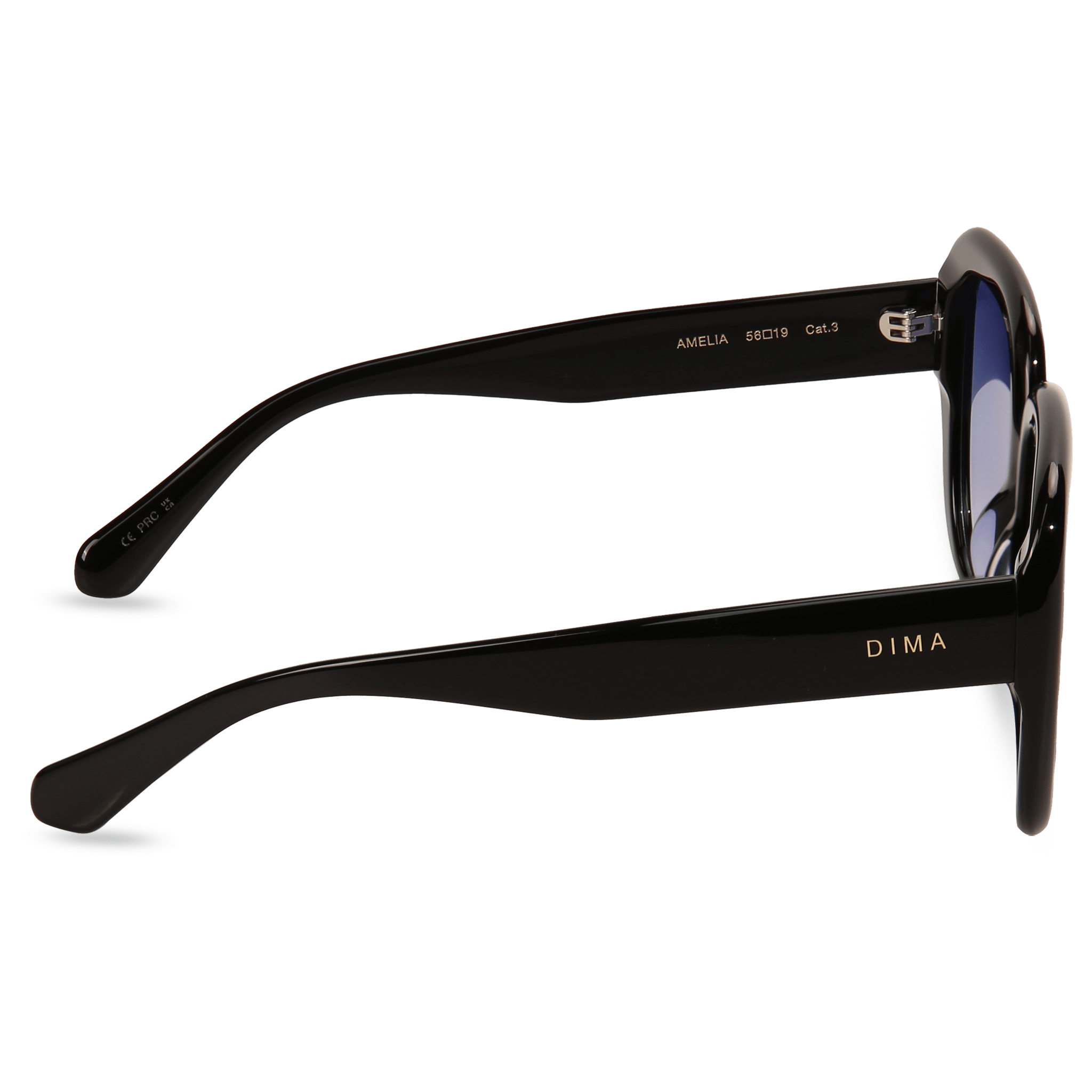 dima sunglass amelia black frame blue gradient lens 3