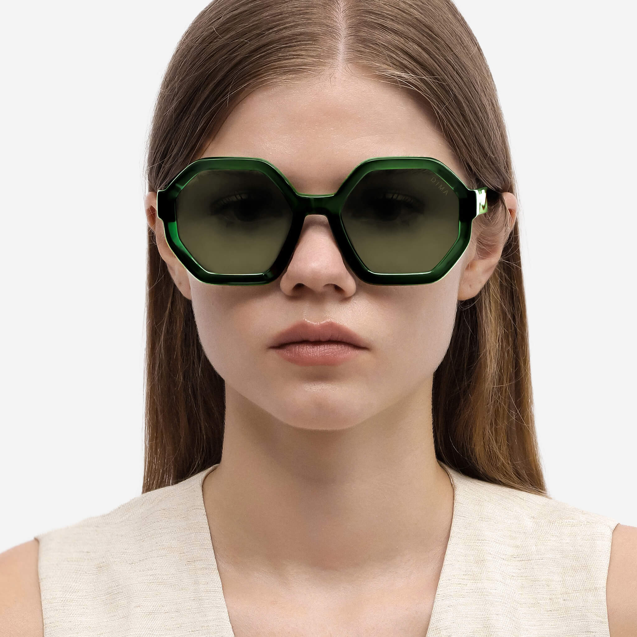dima sunglass aria crystal green frame green lens model 1