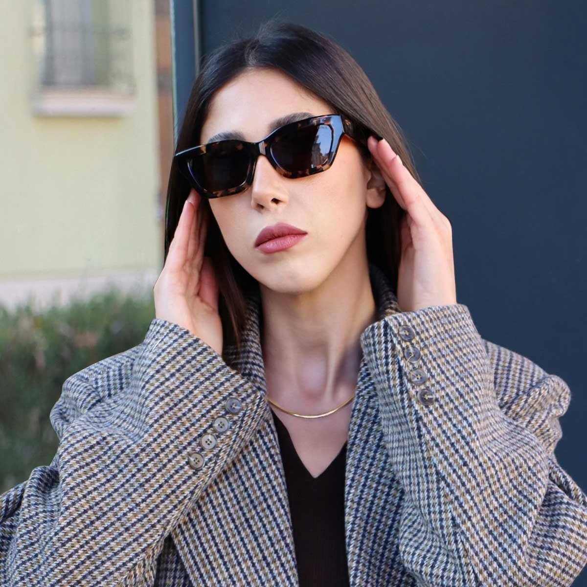 dima sunglass ava blonde tortoise frame grey lens model 3