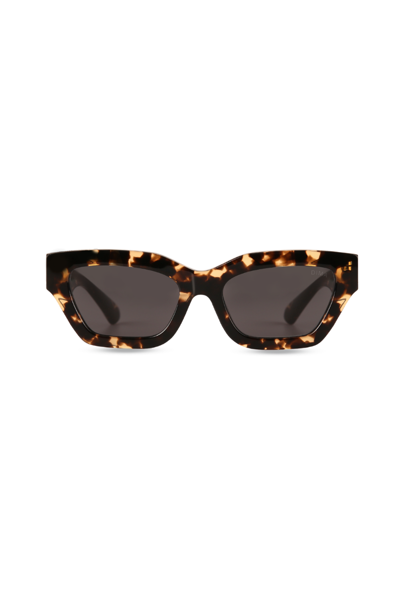 Ava Blonde Tortoise Square Sunglasses Grey Lens DIMA Eyewear