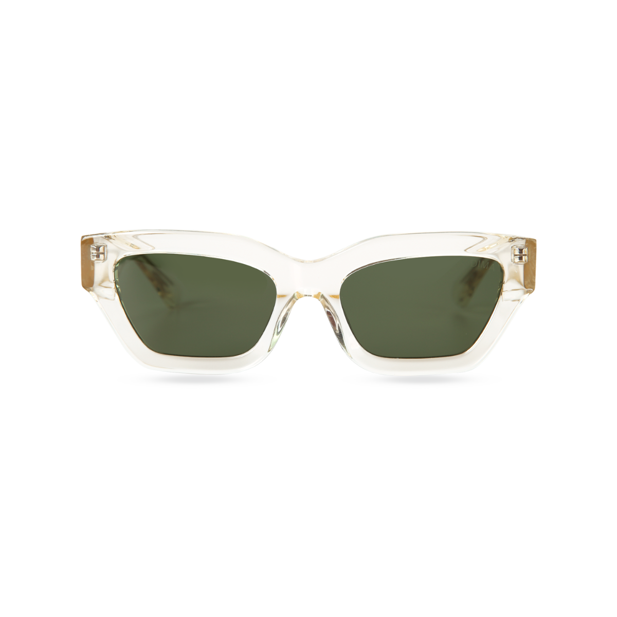 dima sunglass ava crystal light yellow  frame green lens 1