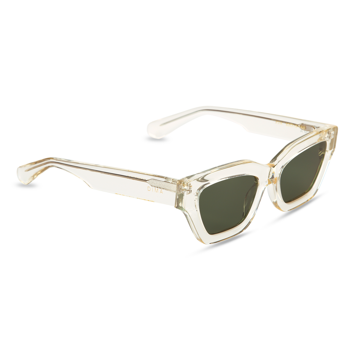 dima sunglass ava crystal light yellow  frame green lens 2