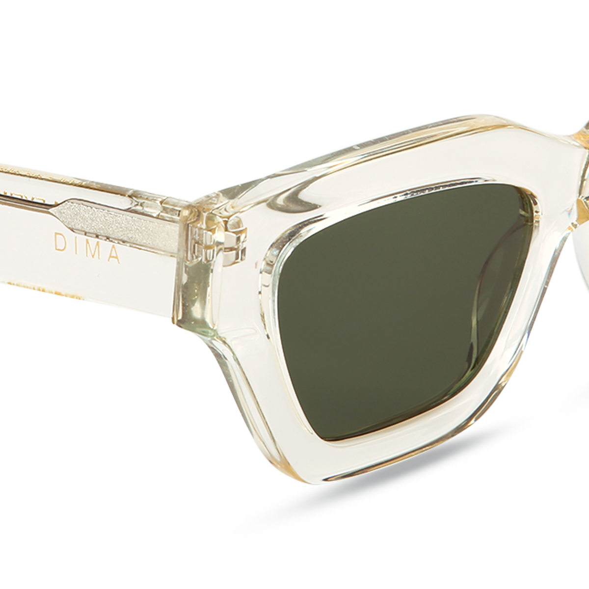 dima sunglass ava crystal light yellow  frame green lens 4