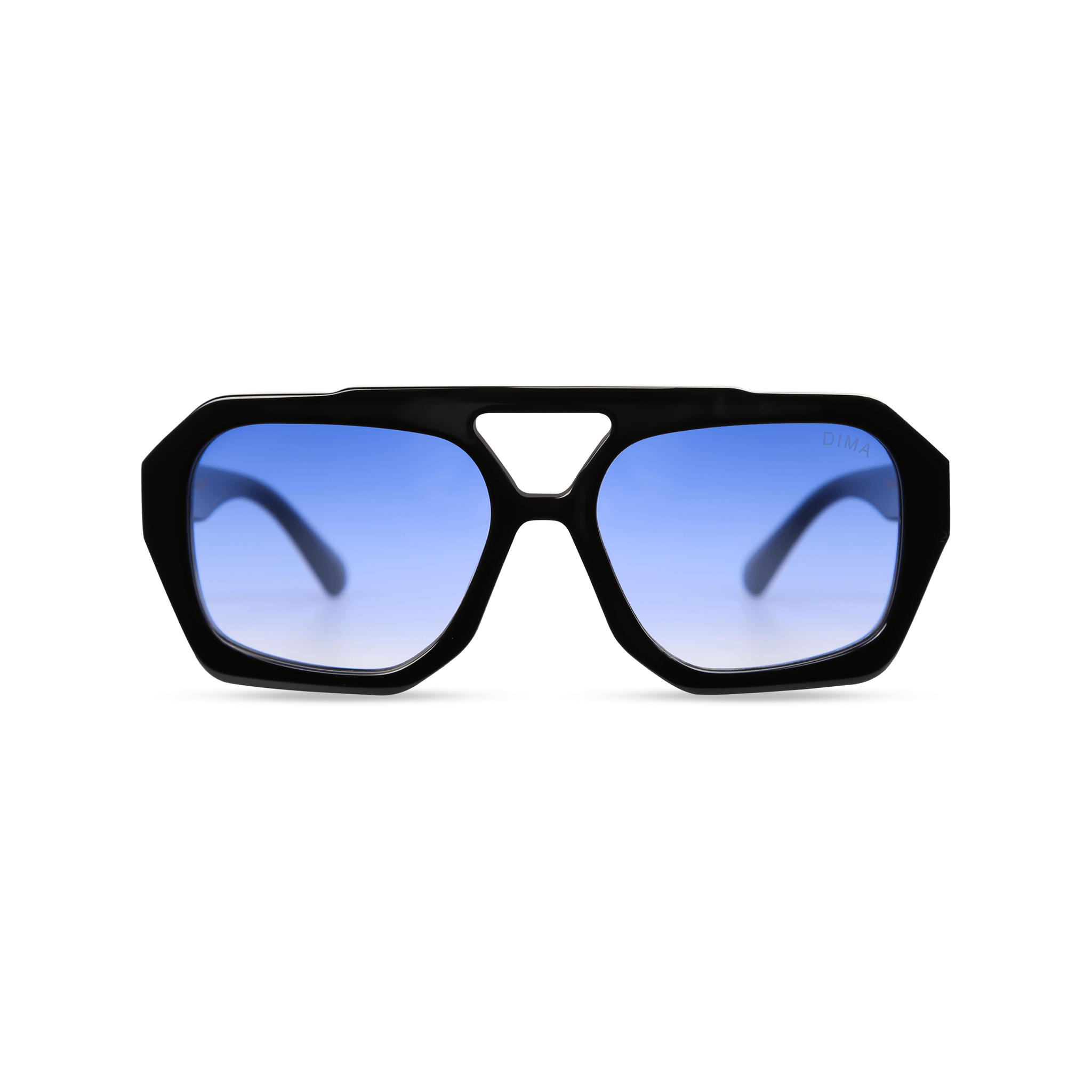 dima sunglass beth black frame blue gradient lens 1