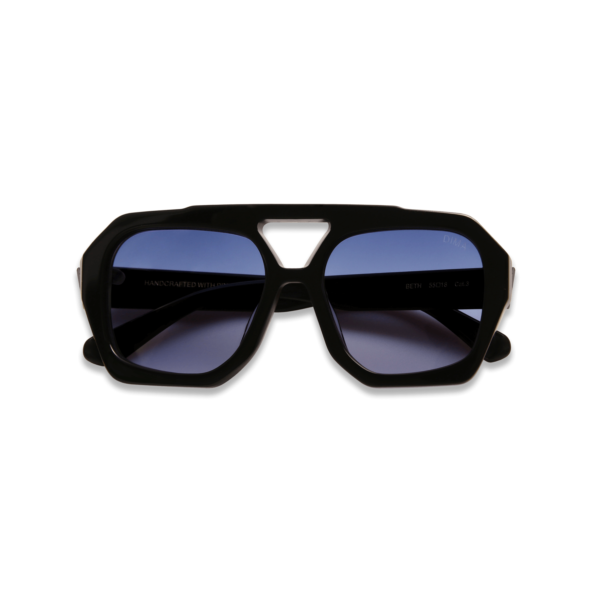 dima sunglass beth black frame blue gradient lens 5