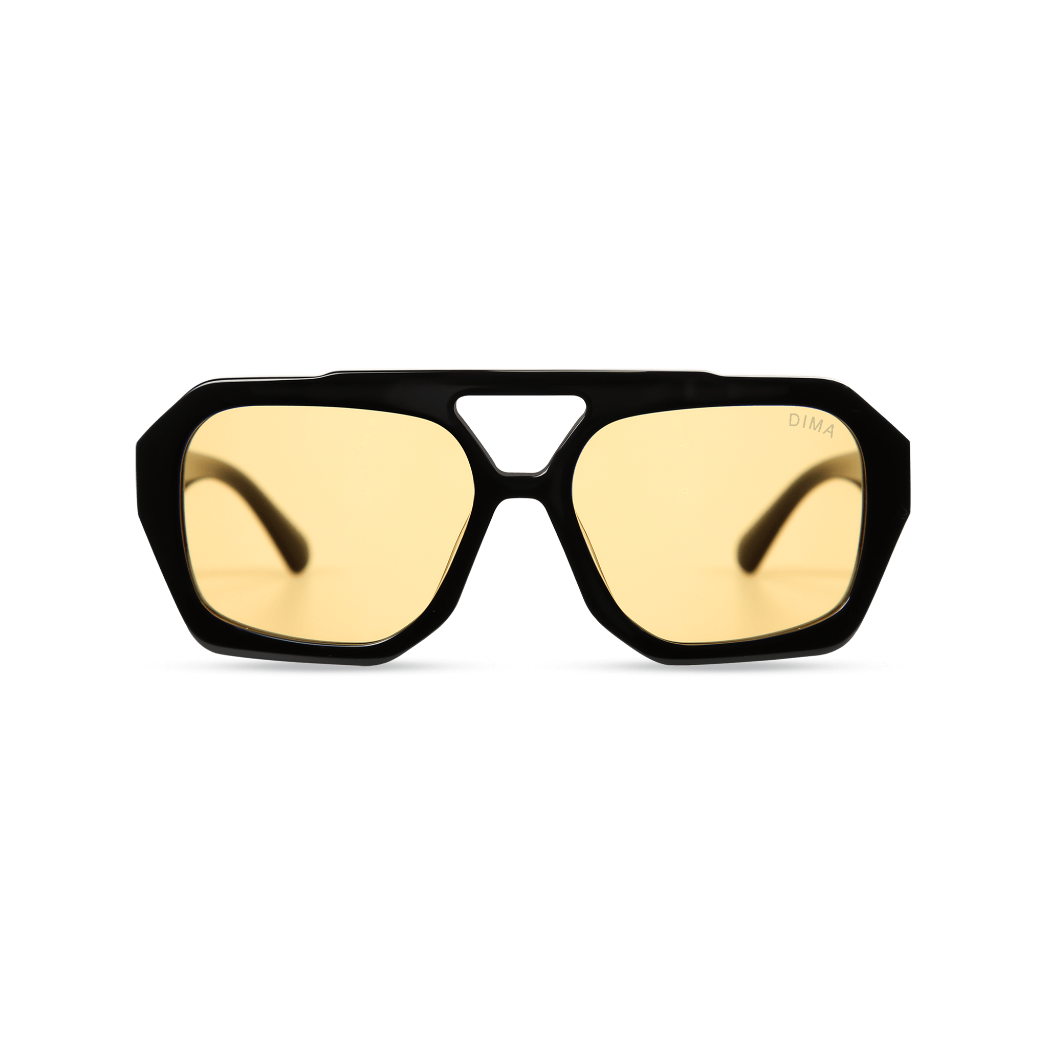 dima sunglass beth black frame yellow lens 1